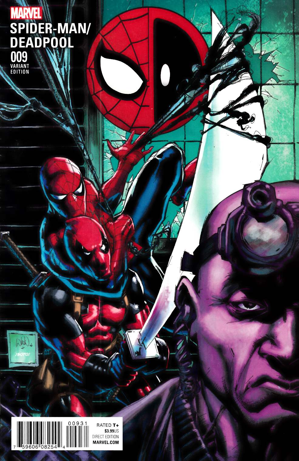 Spider-Man Deadpool #9 Tedesco Variant Cover Near Mint (9.4) [Marvel Comic] THUMBNAIL