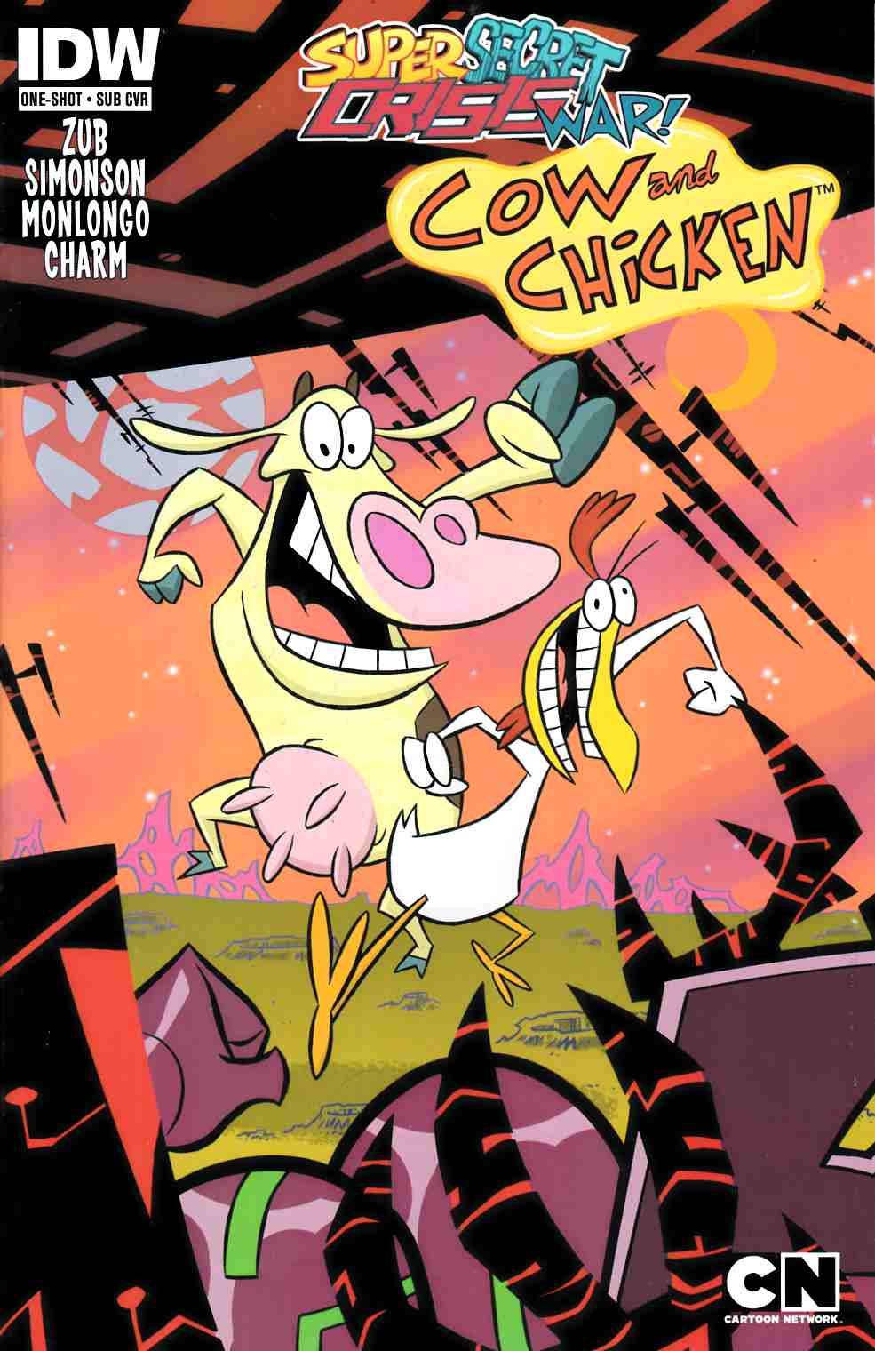 Super Secret Crisis War Cow & Chicken #1 Subscription Cover [IDW Comic] THUMBNAIL