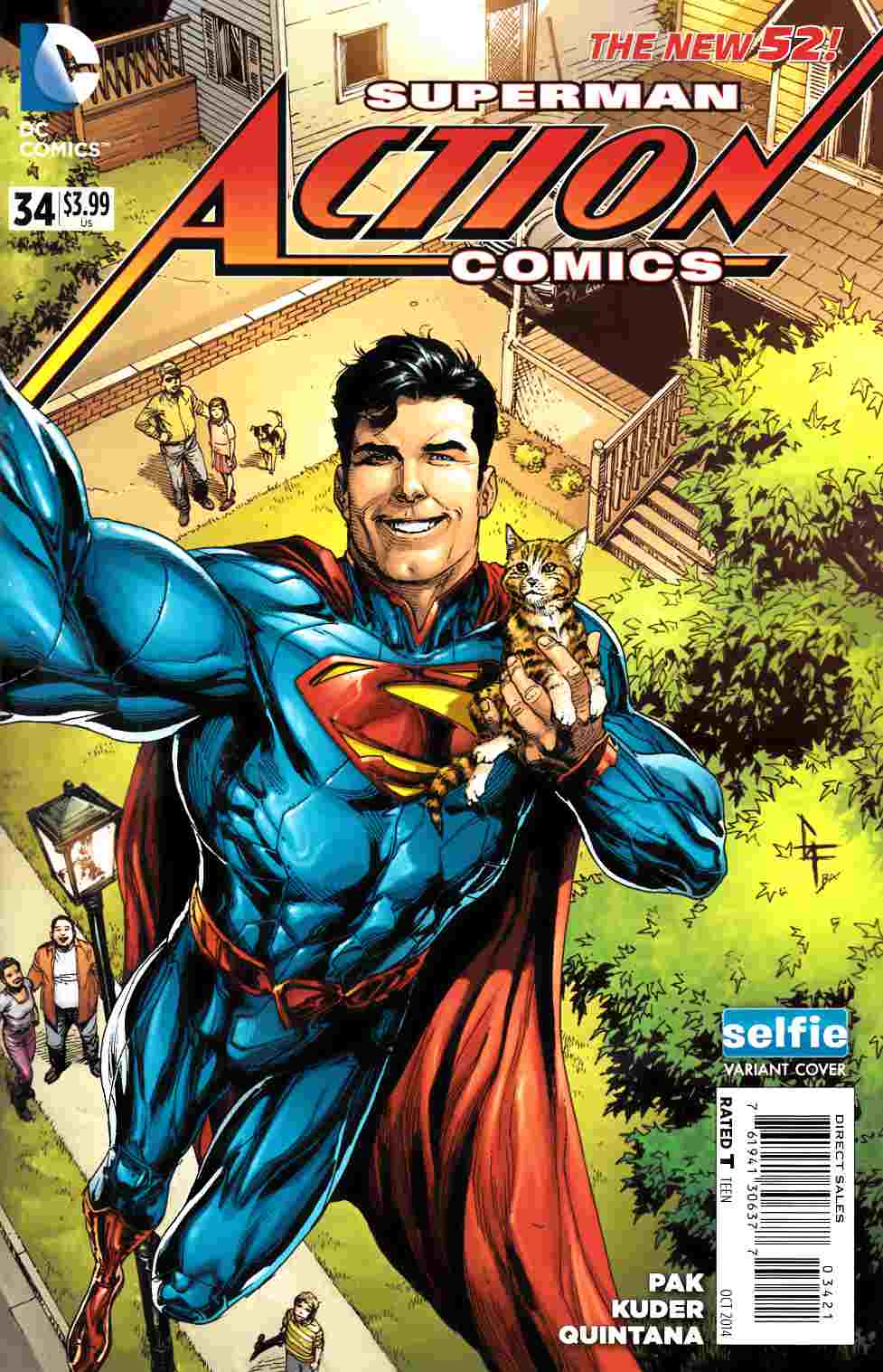 Action Comics #34 DCU Selfie Variant Cover [Comic] LARGE