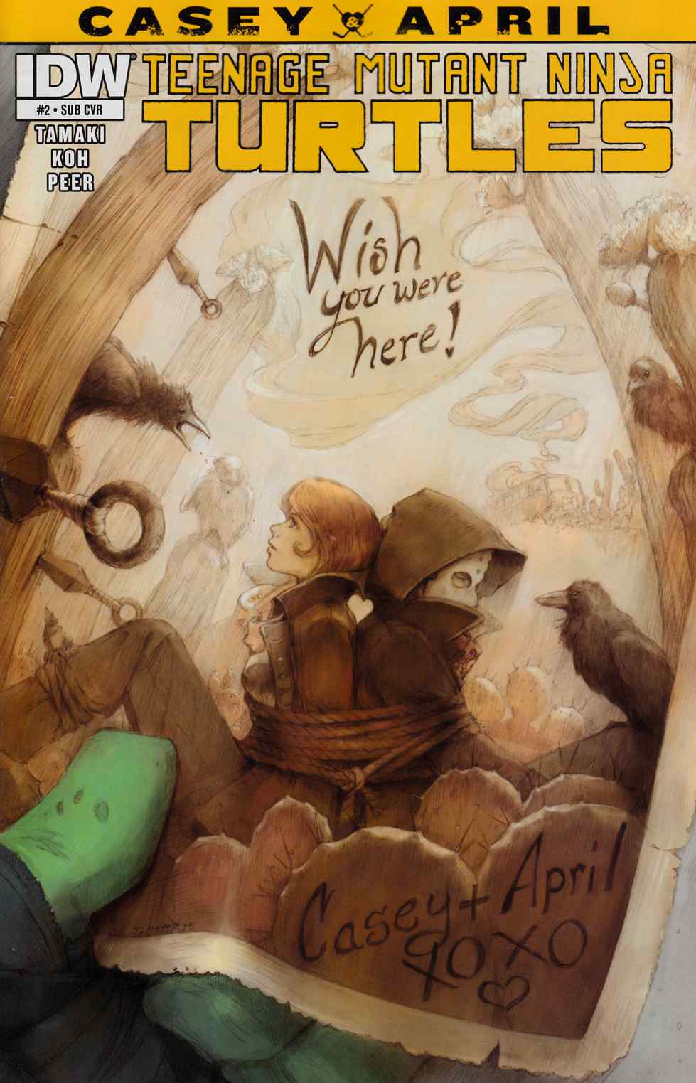 TMNT Casey & April #2 Subscription Cover [IDW Comic] LARGE