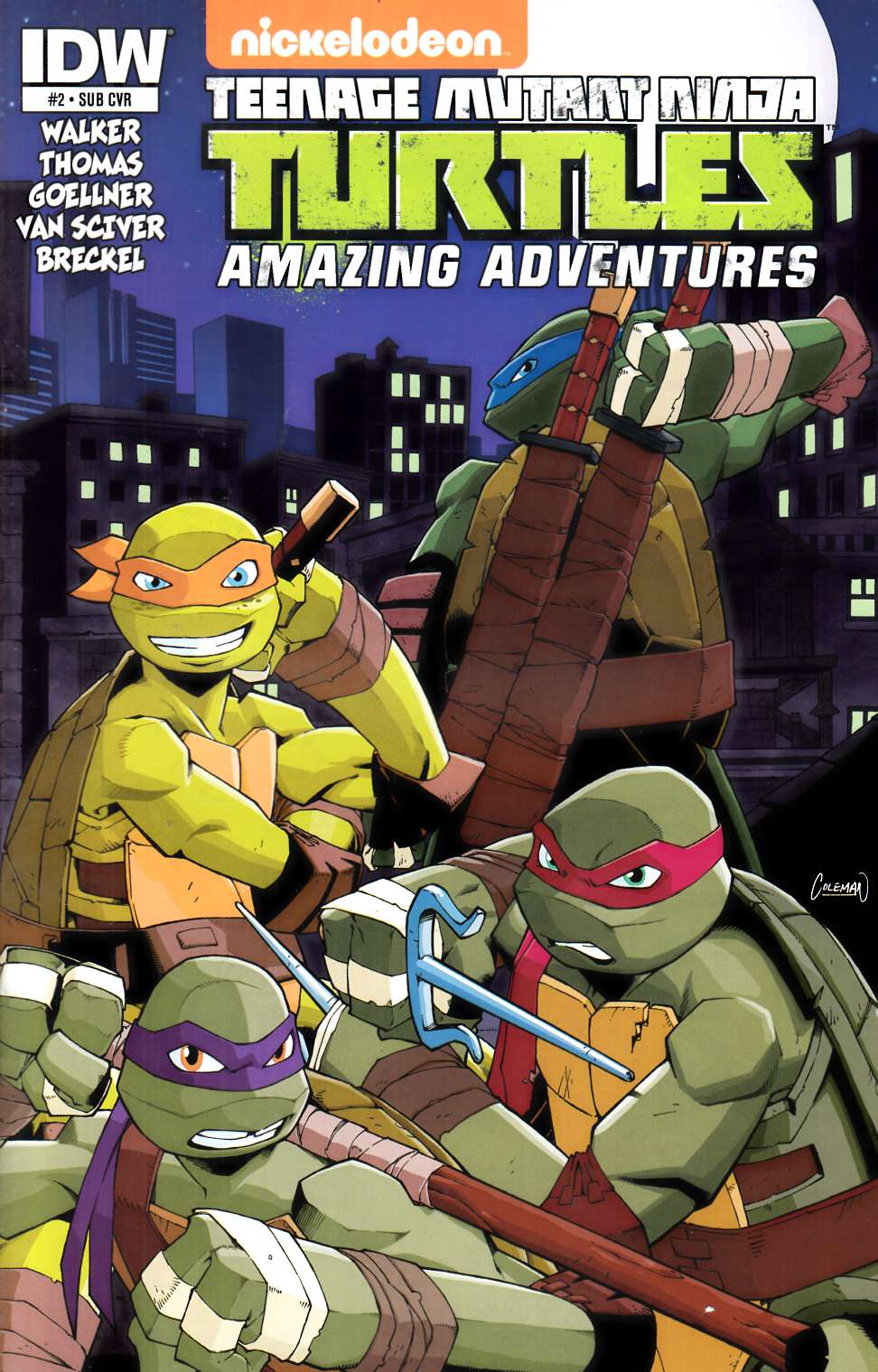 TMNT Amazing Adventures #2 Subscription Cover [IDW Comic] LARGE