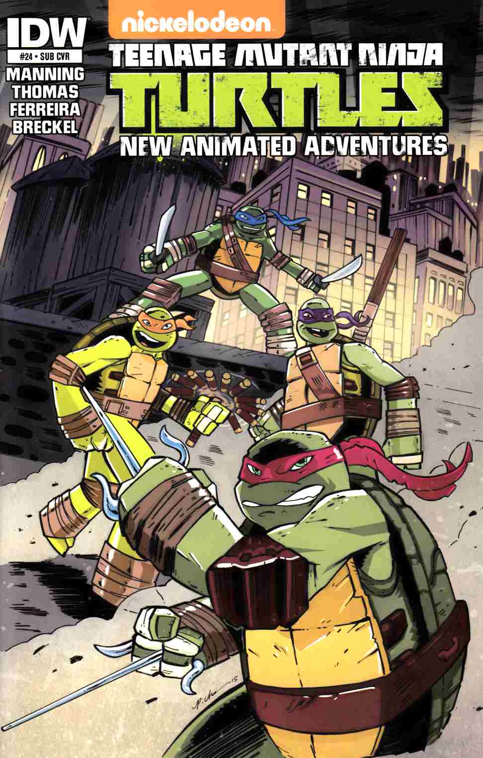 TMNT New Animated Adventures #24 Subscription Cover [IDW Comic] LARGE