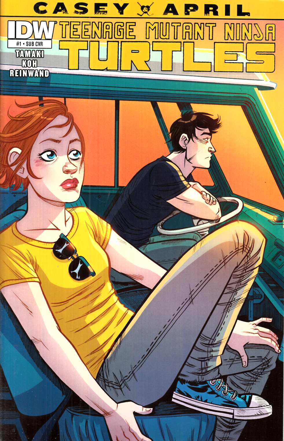 TMNT Casey & April #1 Subscription Cover [IDW Comic] LARGE