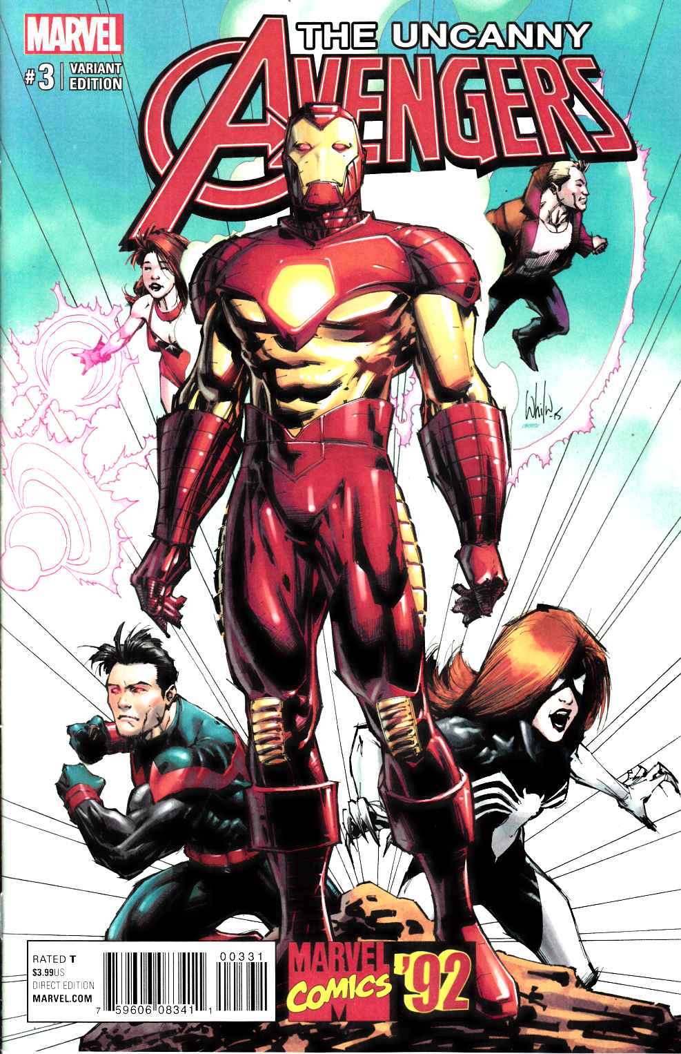 Uncanny Avengers #3 Portacio Marvel 92 Variant Cover Near Mint (9.4) [Marvel Comic] LARGE