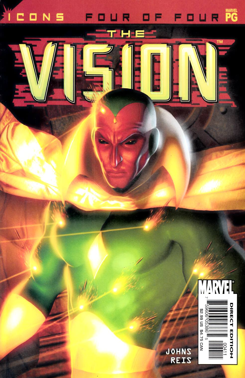 Vision Avengers Icons #4 Very Fine (8.0) [Marvel Comic] LARGE