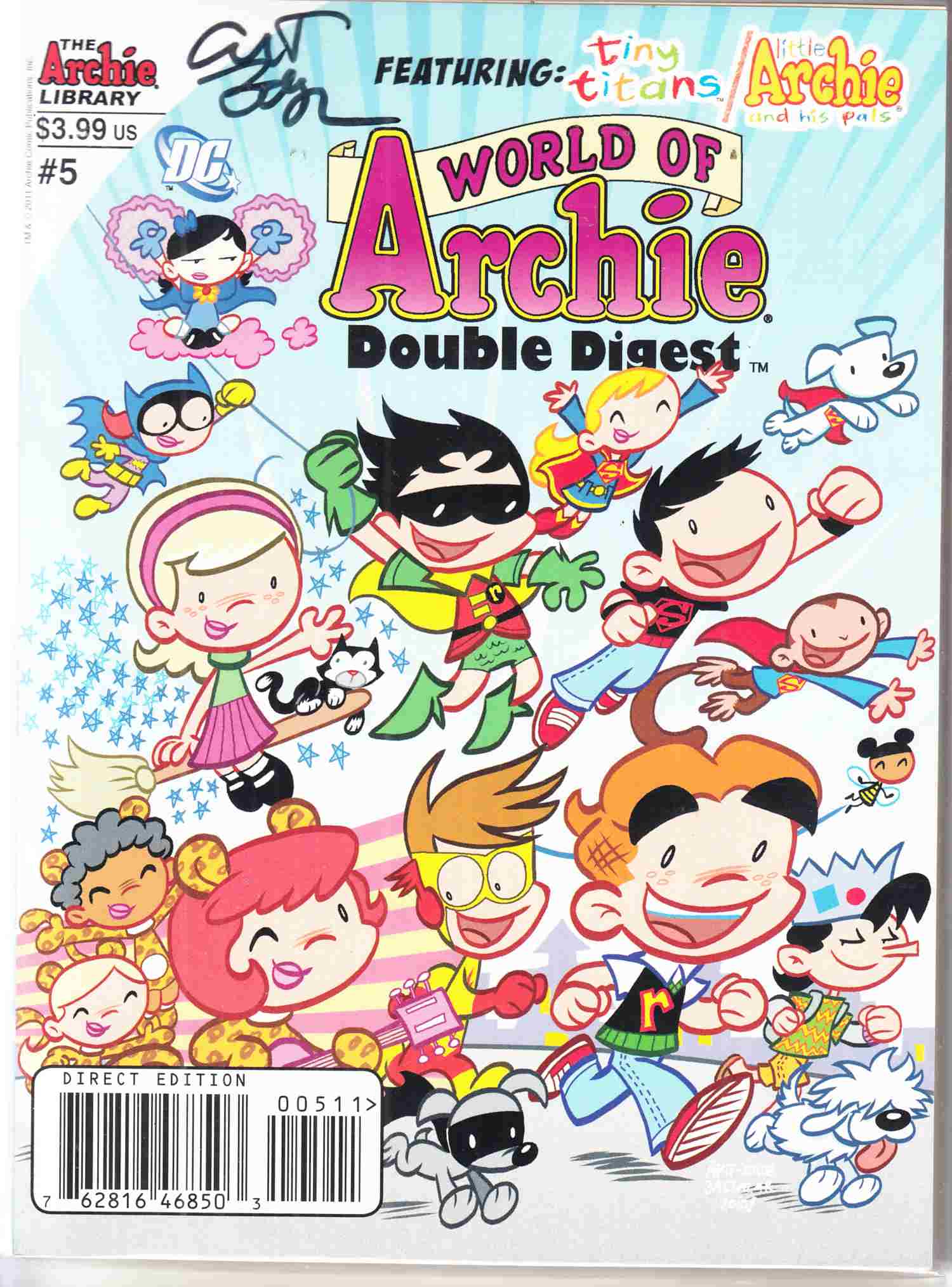 World Of Archie Double Digest #5 Near Mint (9.4) Signed By Art Baltazar ...