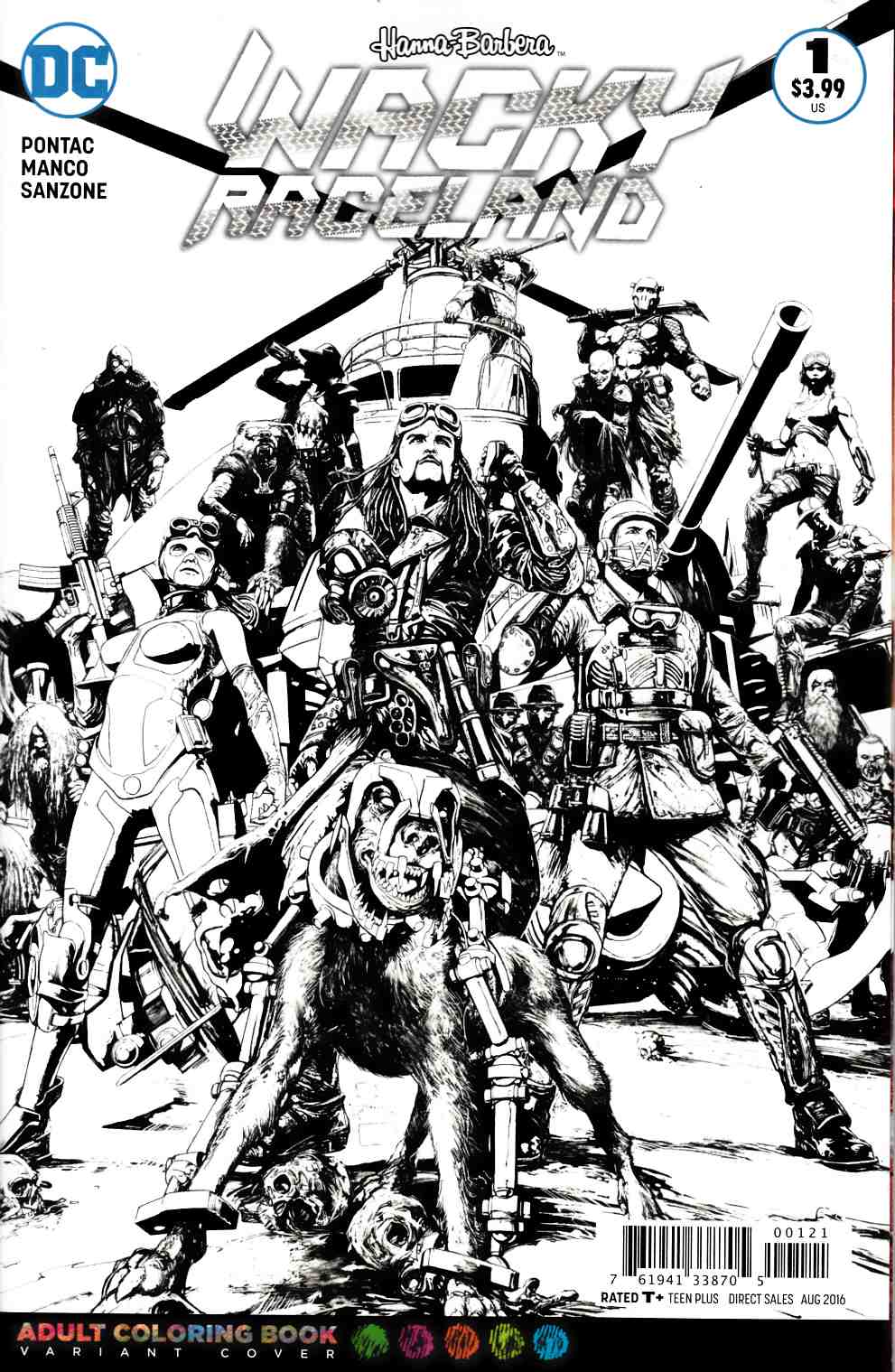 Wacky Raceland #1 Coloring Book Variant Cover [DC Comic] THUMBNAIL