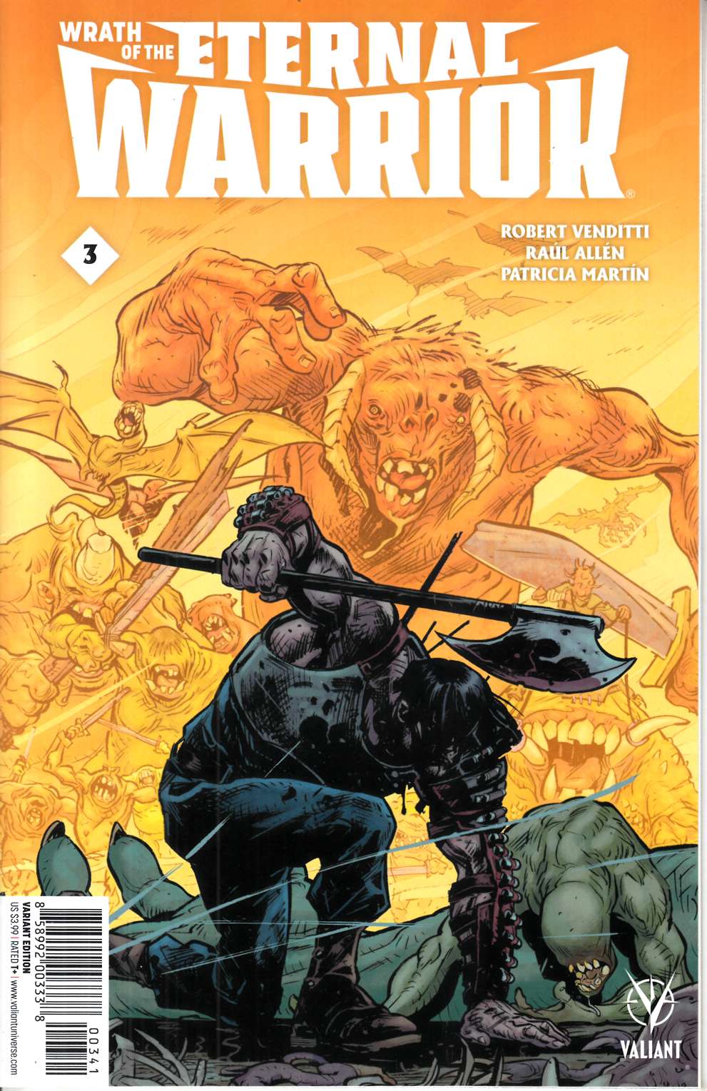 Wrath of the Eternal Warrior #3 Cover D- Fowler Incentive [Valiant Comic] LARGE
