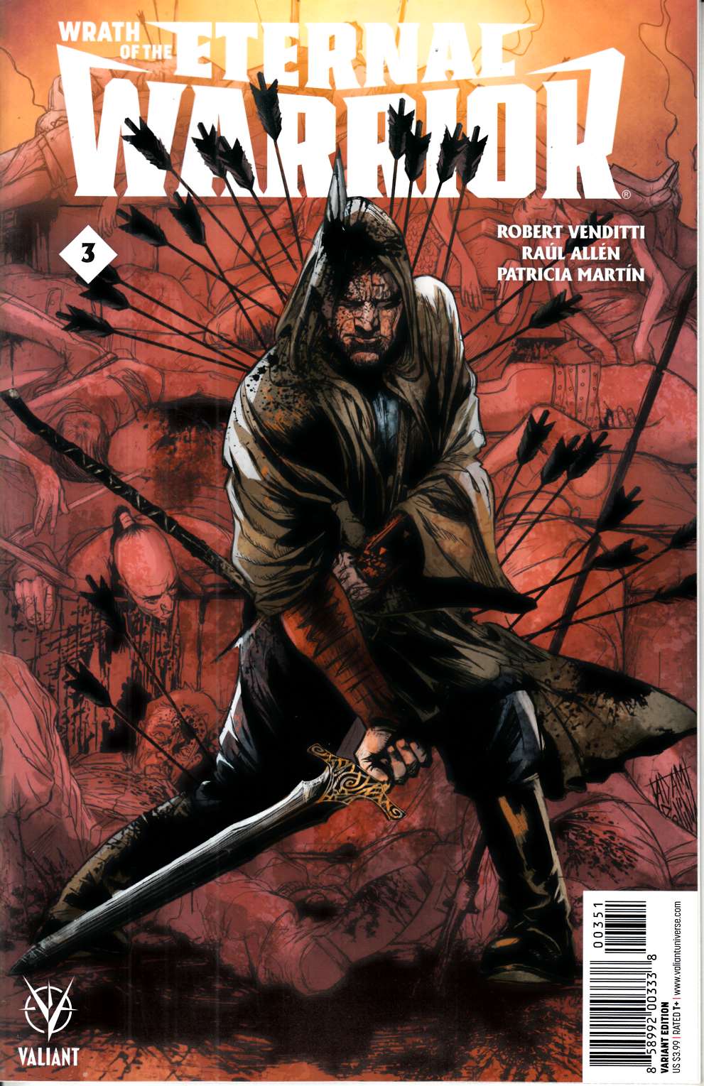 Wrath of the Eternal Warrior #3 Cover E- Pollina Incentive [Valiant Comic] LARGE