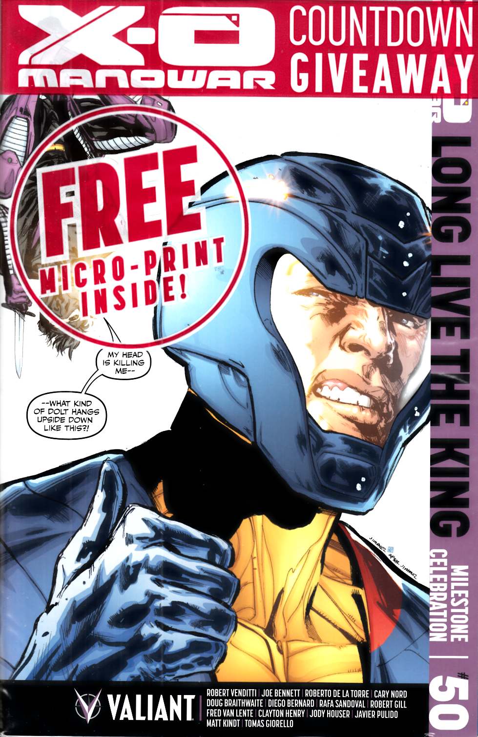 X-O Manowar #50 Cover L- Jimenez Incentive [Valiant Comic] THUMBNAIL