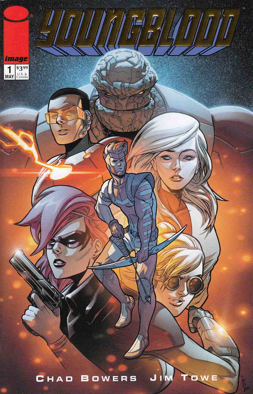 Youngblood #1 Retailer Gold Logo Cover Near Mint (9.4) [Image Comic] THUMBNAIL