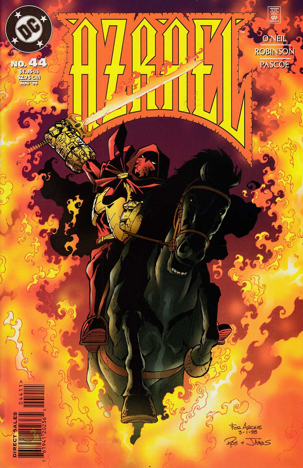 Azrael Agent of the Bat #44 Very Fine (8.0) [DC Comic] LARGE