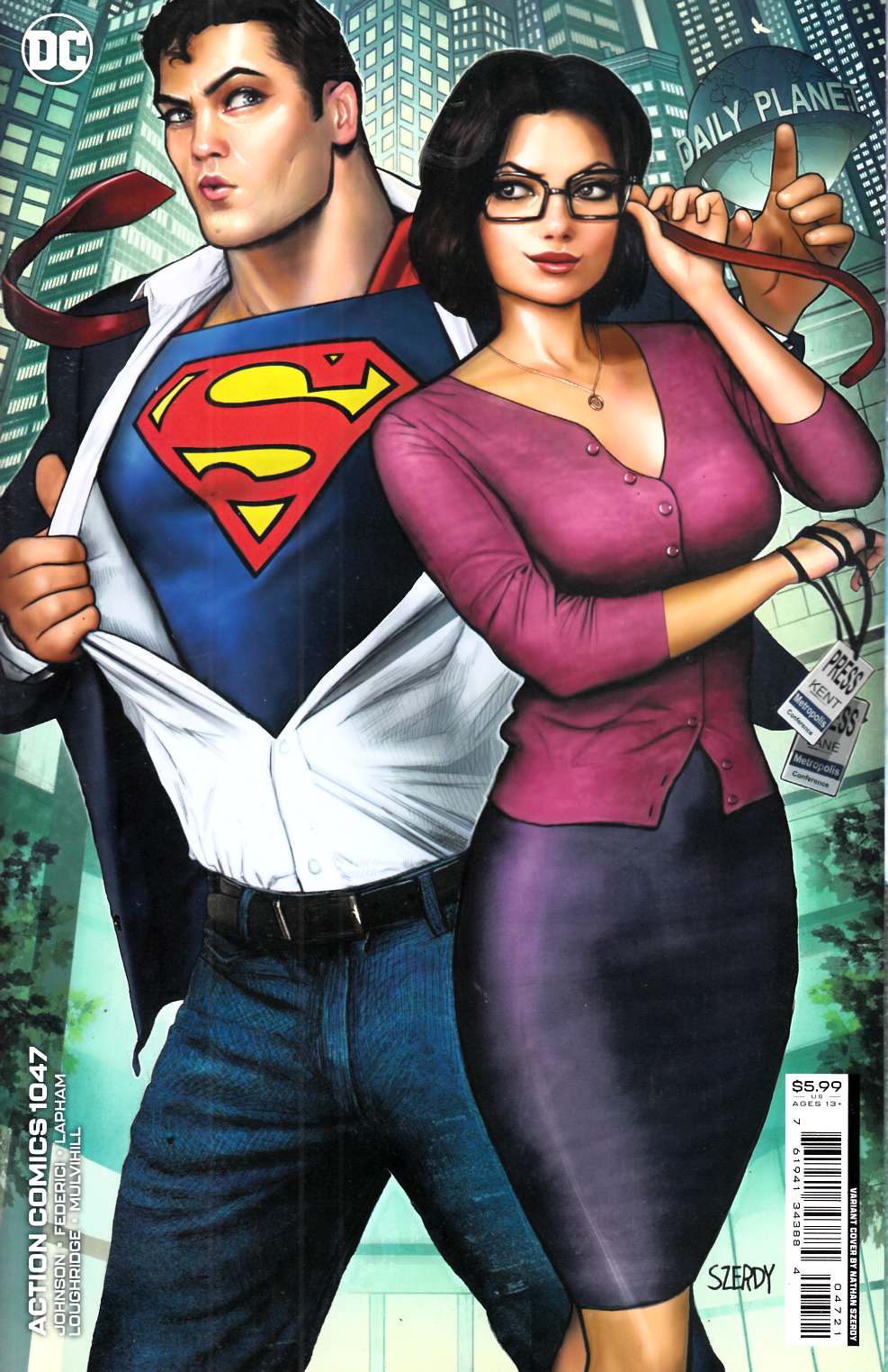 Action Comics #1047 Szerdy Variant Cover Near Mint (9.4) [DC Comic] THUMBNAIL