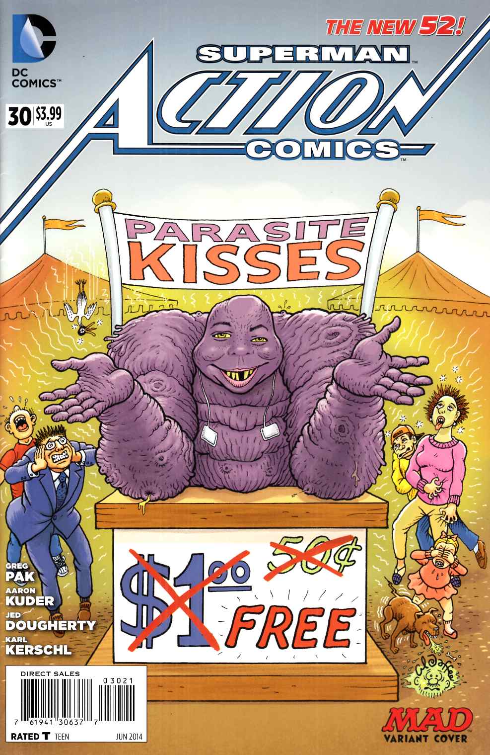 Action Comics #30 Mad Variant Cover Very Fine (8.0) [DC Comic] LARGE