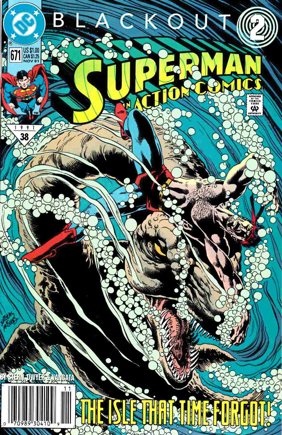 Action Comics #671 Newsstand Edition Near Mint (9.4) [DC Comic] LARGE