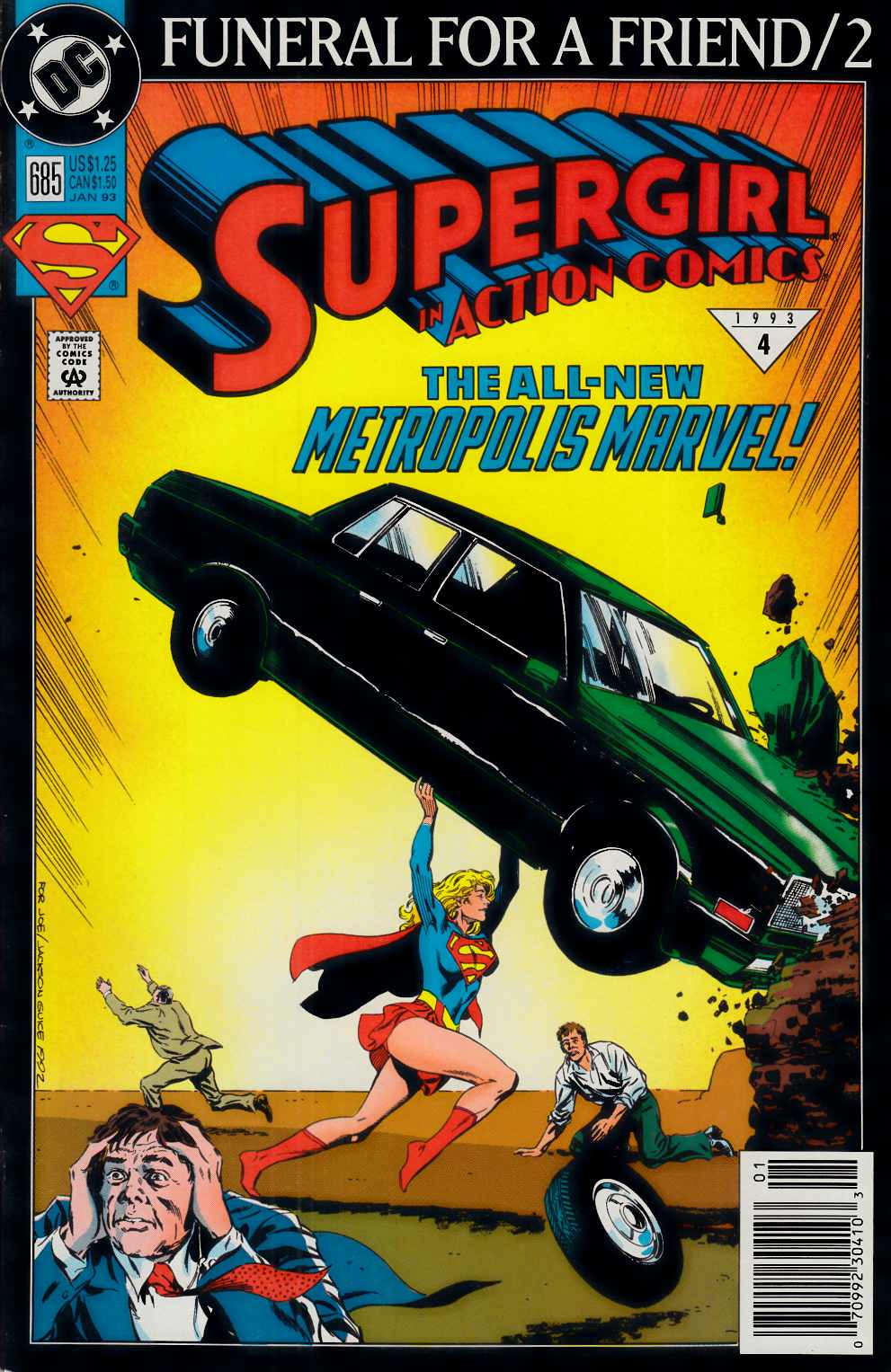 Action Comics #685 Newsstand Edition Very Fine (8.0) [DC Comic] LARGE