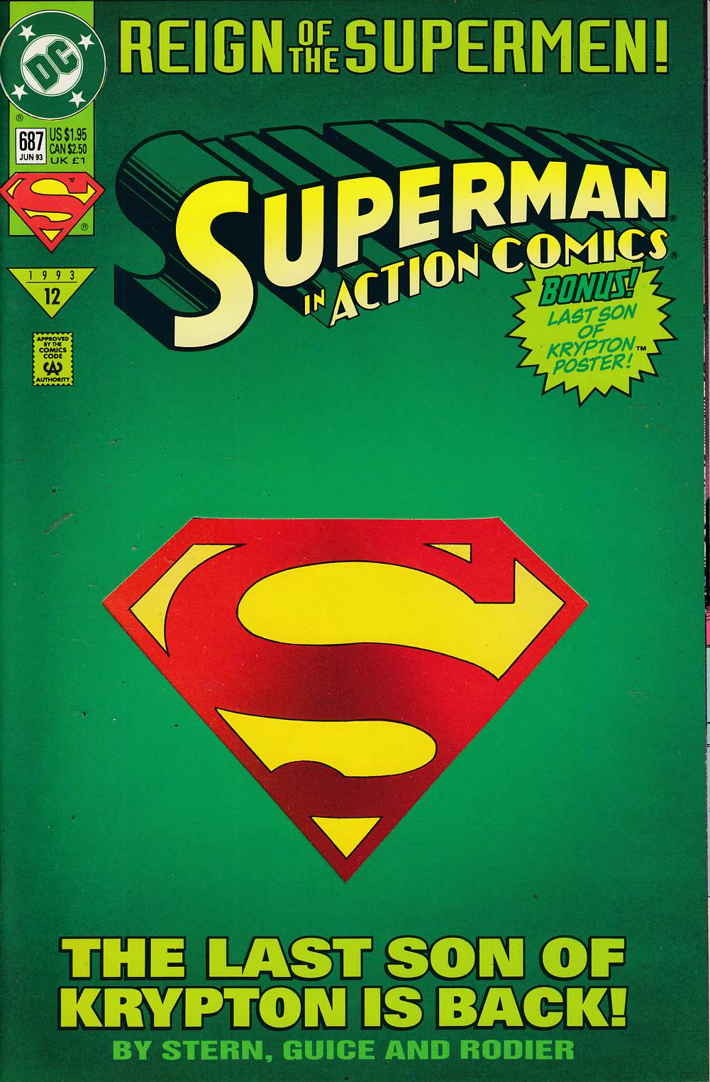 Action Comics #687 Cover A Near Mint (9.4) [DC Comic] LARGE