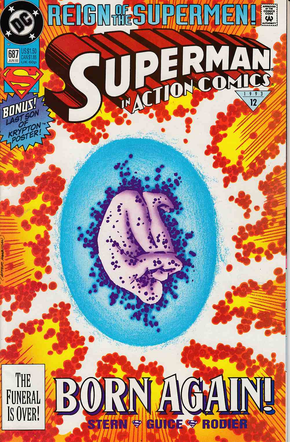 Action Comics #687 Cover B Near Mint Minus (9.2) [DC Comic] THUMBNAIL