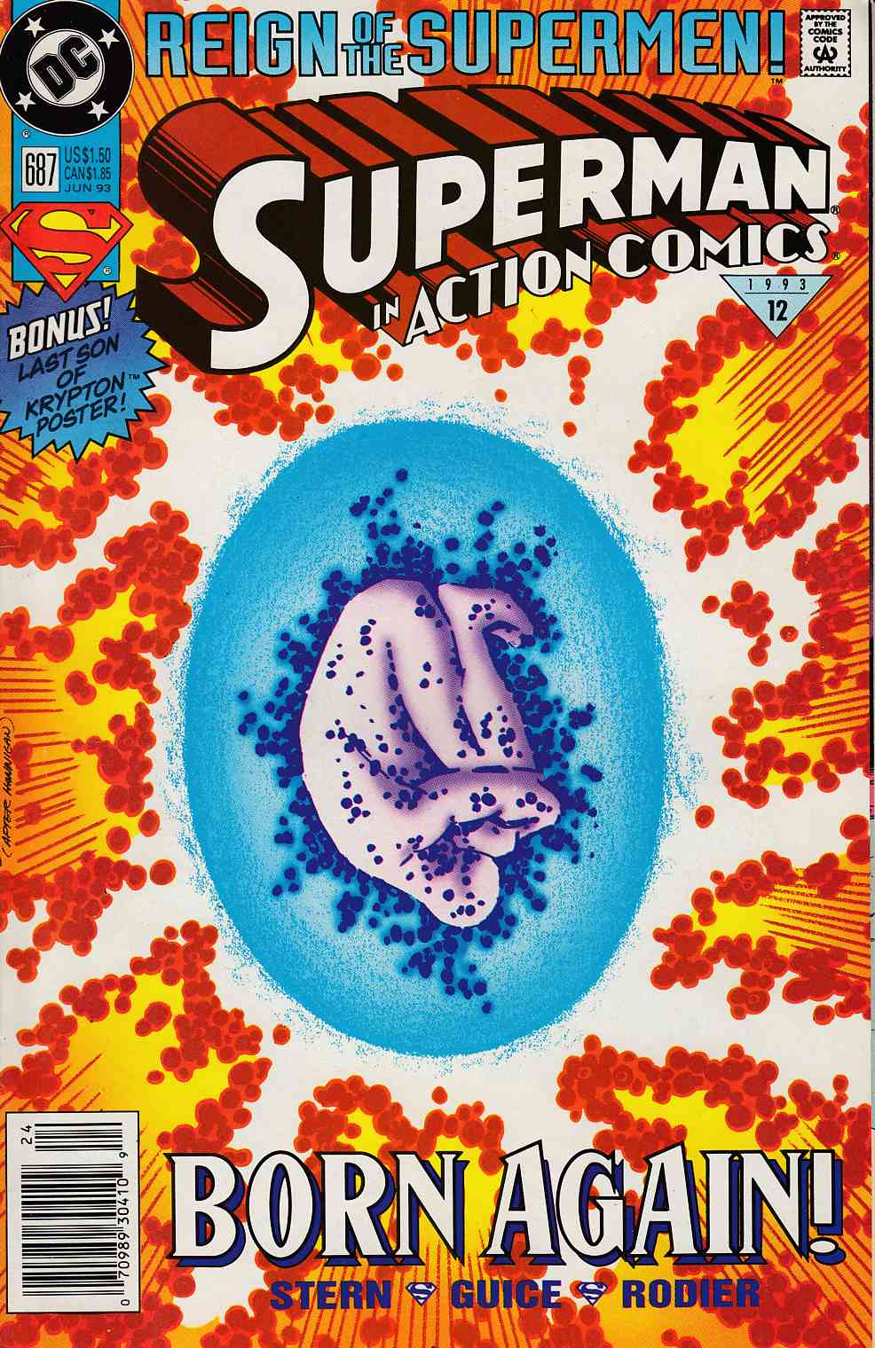 Action Comics #687 Cover B Newsstand Edition Near Mint (9.4) [DC Comic] THUMBNAIL