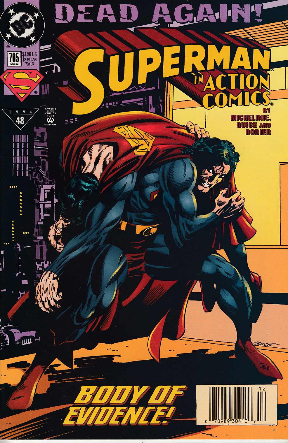 Action Comics #705 Newsstand Edition Near Mint (9.4) [DC Comic] LARGE