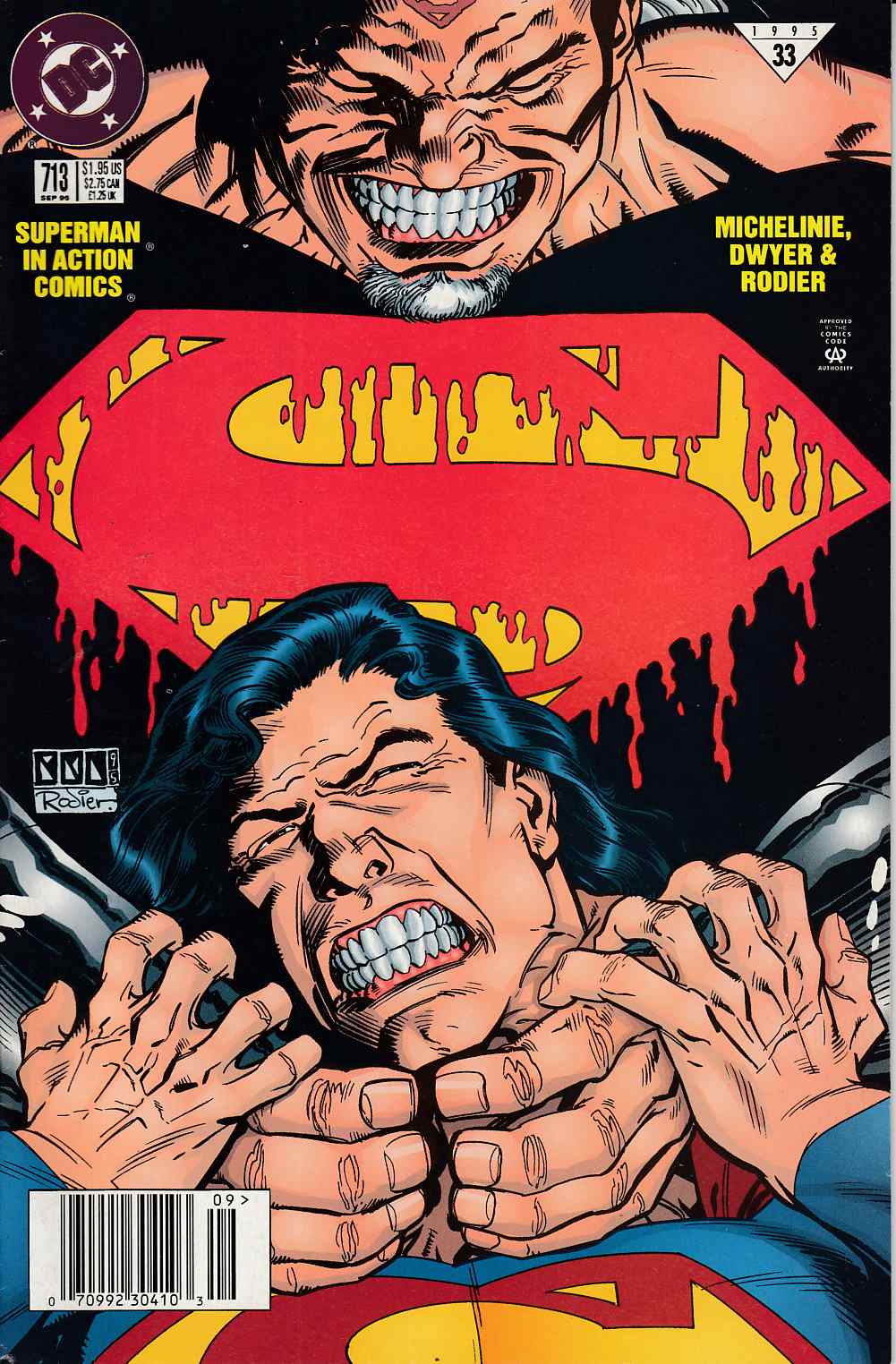 Action Comics #713 Newsstand Edition Very Fine/Near Mint (9.0) [DC Comic] LARGE