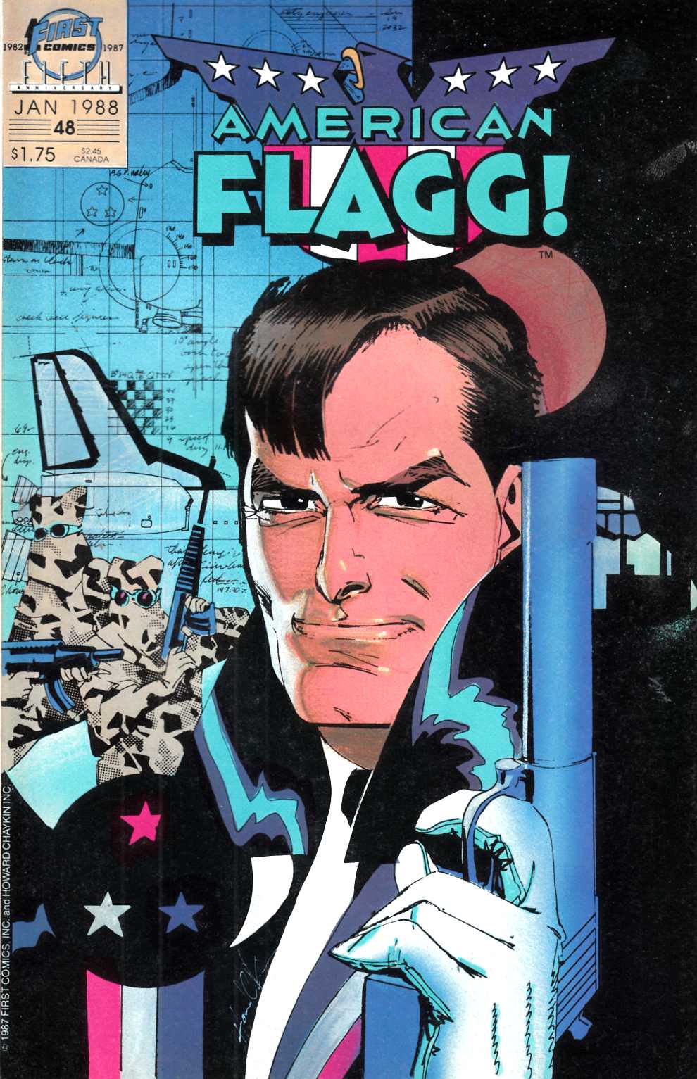 American Flagg #48 Near Mint (9.4) [First Comic] LARGE