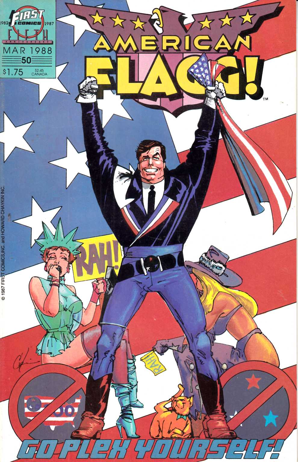 American Flagg #50 Near Mint (9.4) [First Comic] LARGE
