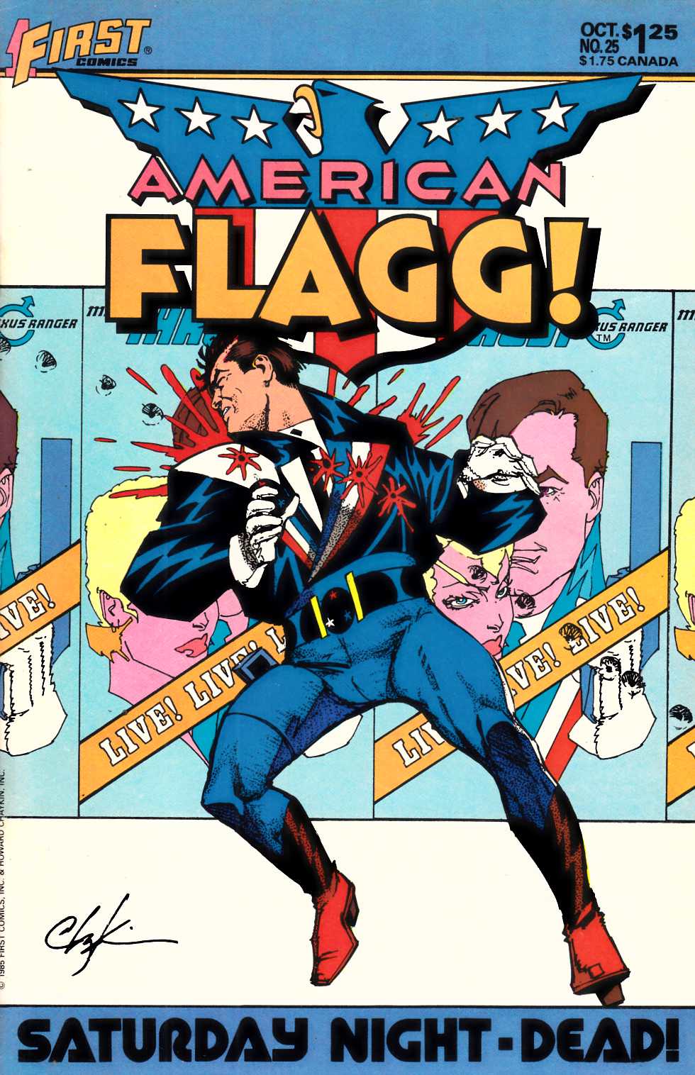 American Flagg #25 Fine (6.0) [First Comic] THUMBNAIL