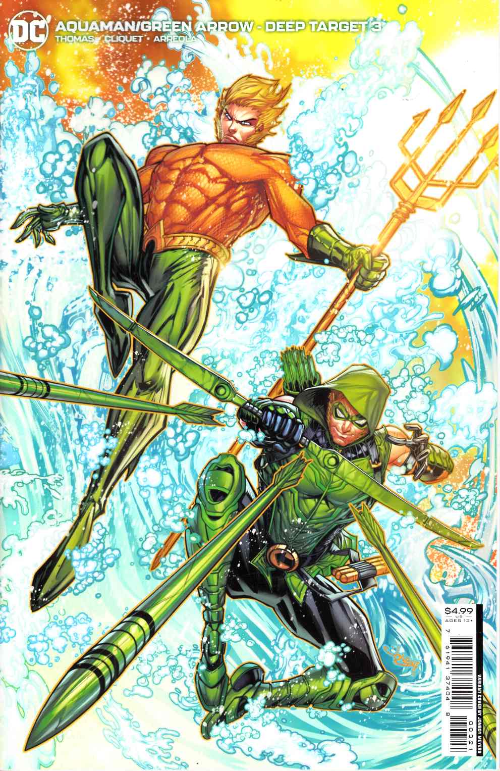 Aquaman Green Arrow Deep Target #3 Meyers Variant Cover Near Mint (9.4) [DC Comic] LARGE