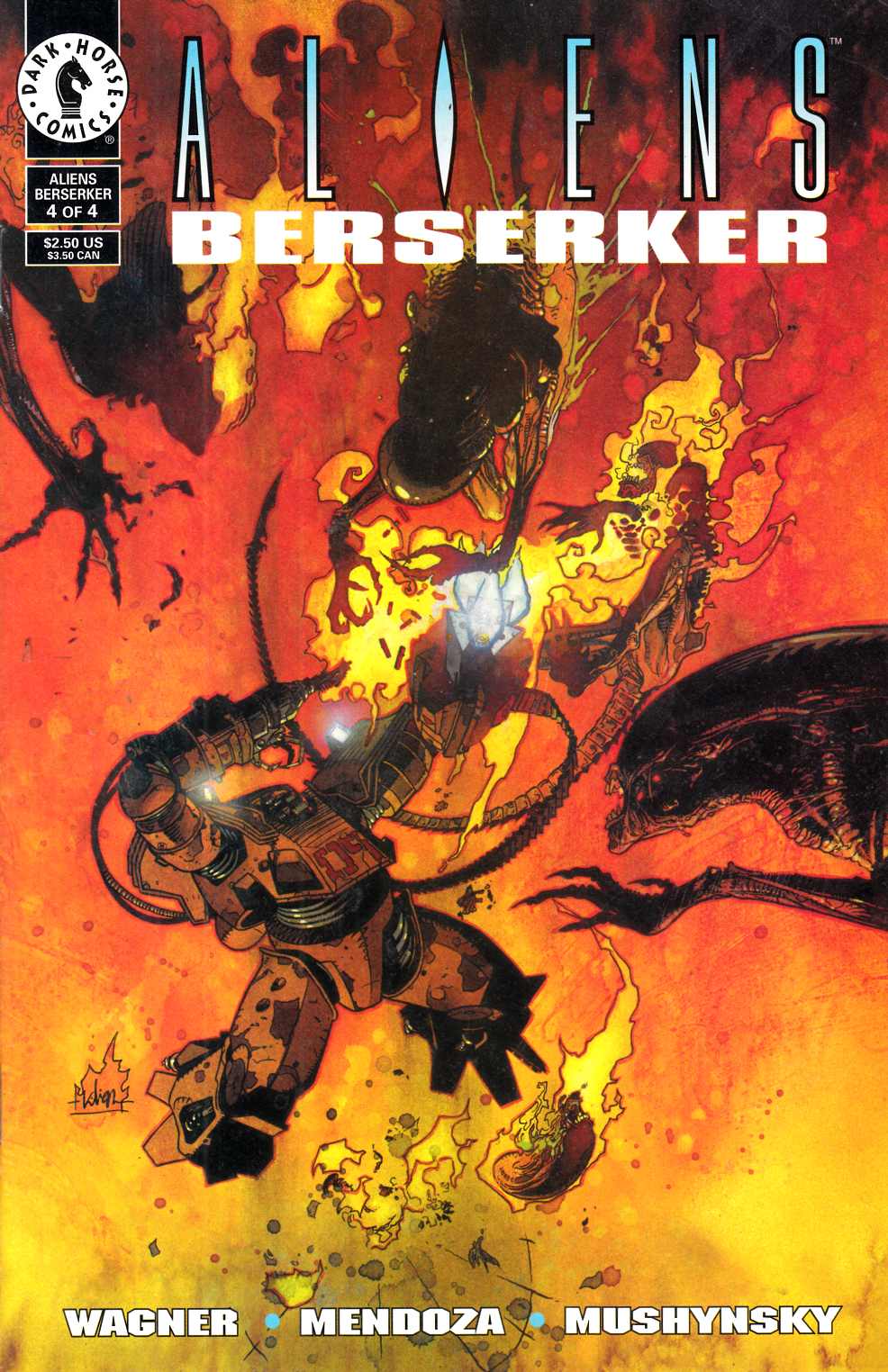 Aliens Berserker #4 Fine (6.0) [Dark Horse Comic] LARGE