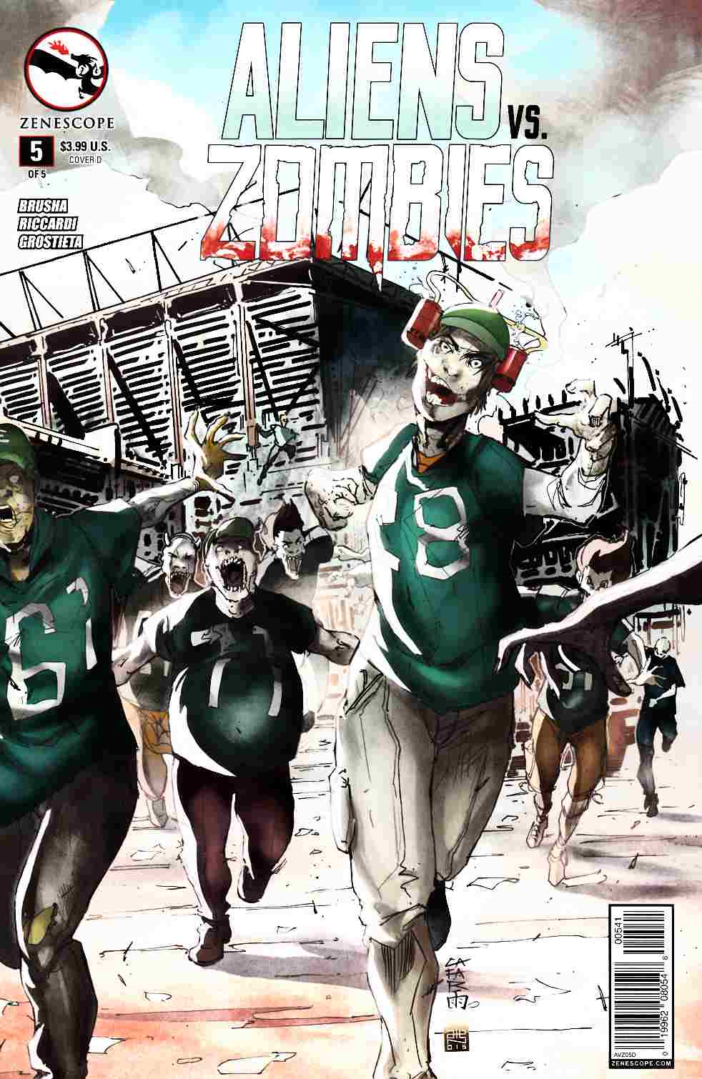 Aliens Vs Zombies #5 Cover D- Cafaro [Zenescope Comic] LARGE