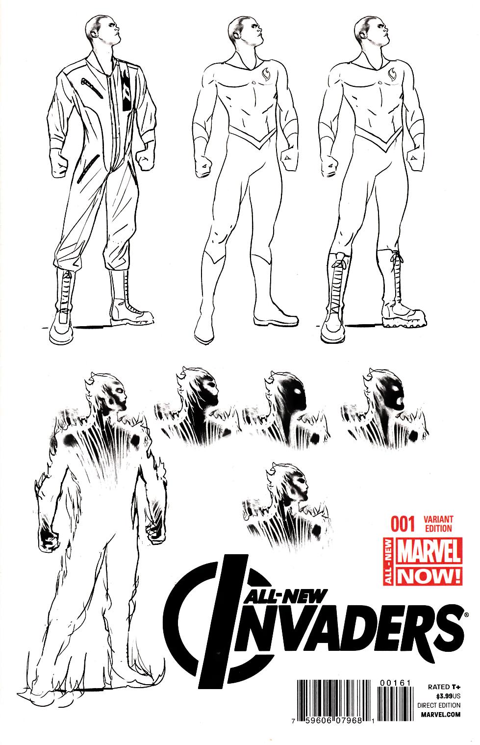 All New Invaders #1 Design Variant Cover Near Mint (9.4) [Marvel Comic] THUMBNAIL