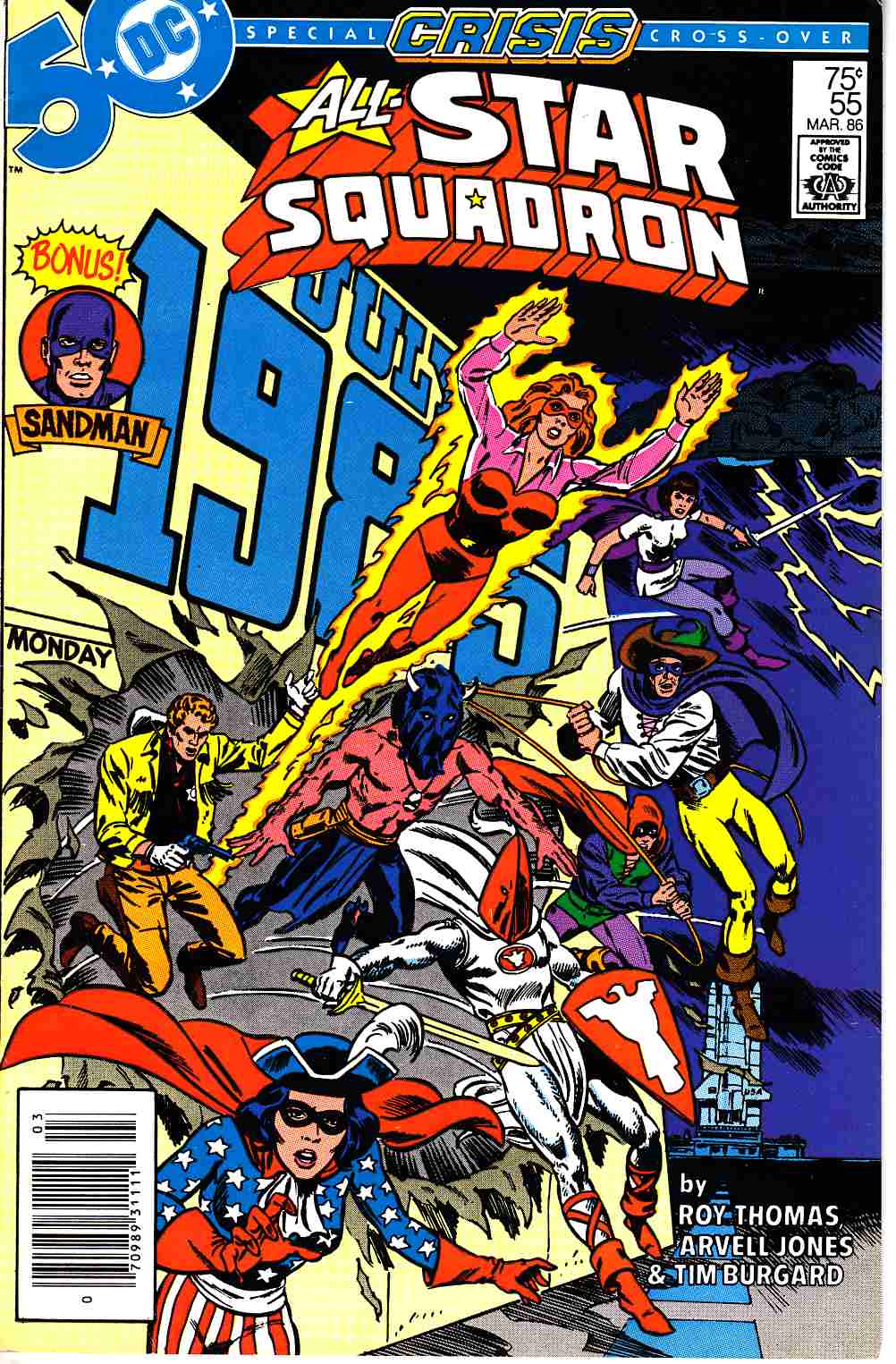 All Star Squadron #55 Newsstand Edition Fine Minus (5.5) [DC Comic] THUMBNAIL