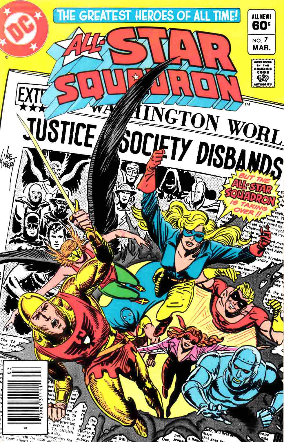All Star Squadron #7 Newsstand Edition Fine (6.0) [DC Comic] LARGE