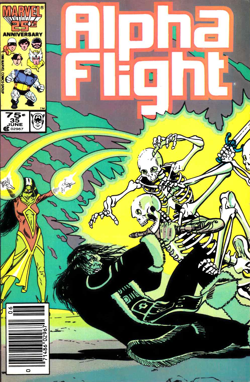 Alpha Flight #35 Newsstand Edition Fine (6.0) [Marvel Comic] LARGE
