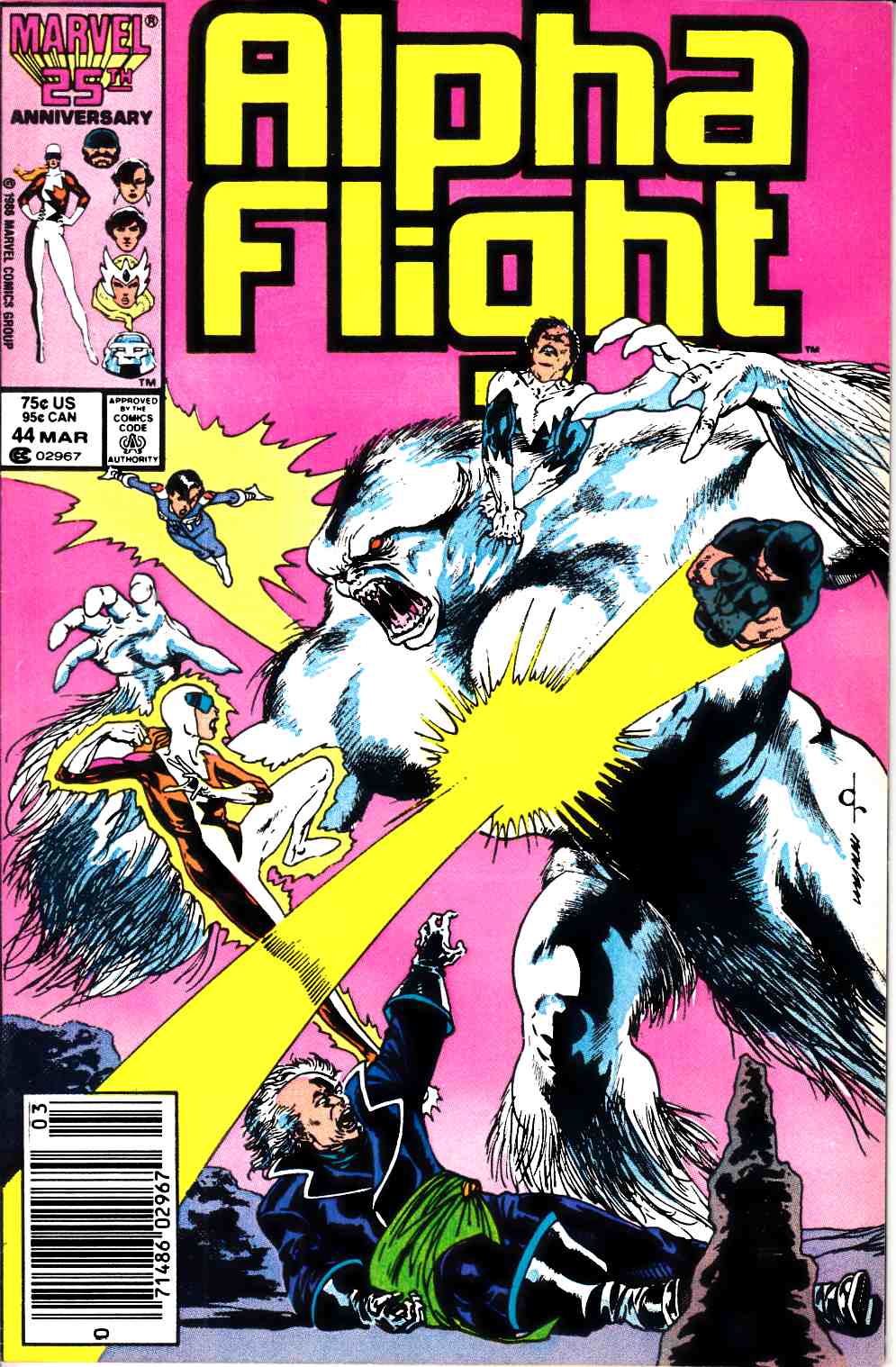 Alpha Flight #44 Newsstand Edition Very Fine (8.0) [Marvel Comic] THUMBNAIL