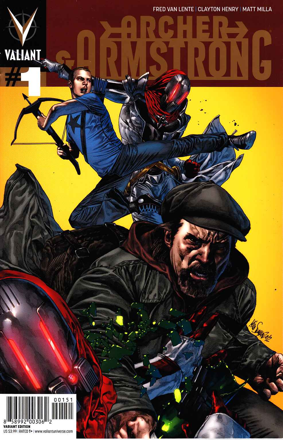 Archer & Armstrong #1 Gold Logo Variant Cover [Valiant Comic] LARGE