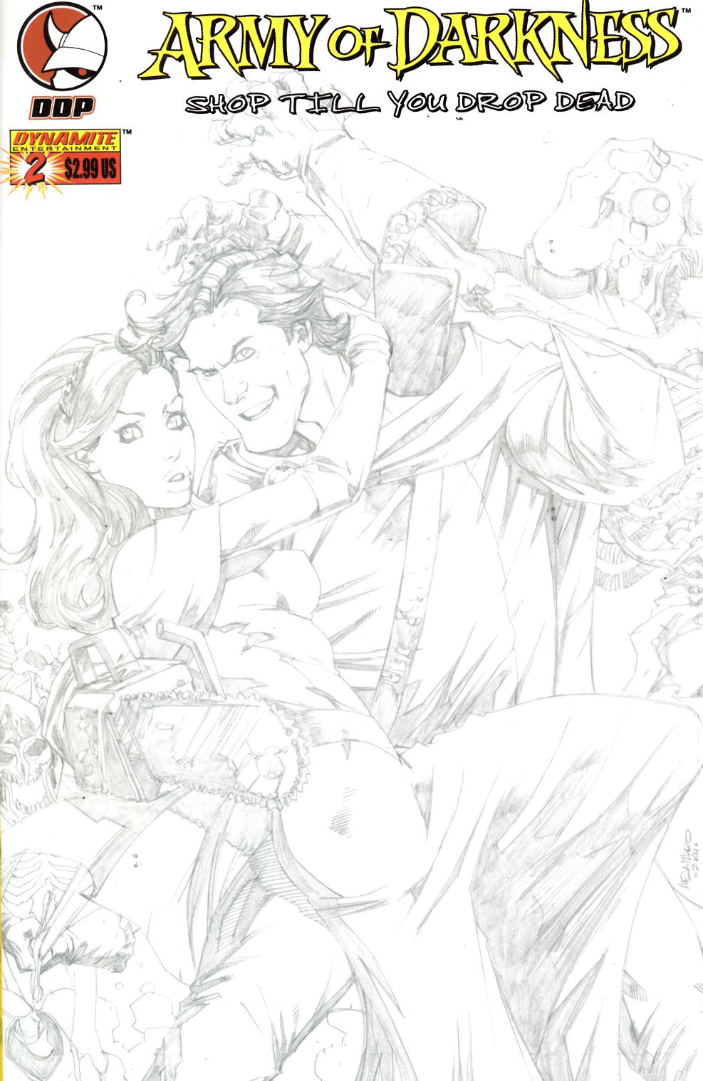 Army of Darkness Shop Till You Drop Dead #2 Sketch Variant Cover Near Mint (9.4) [DDP Comic] LARGE