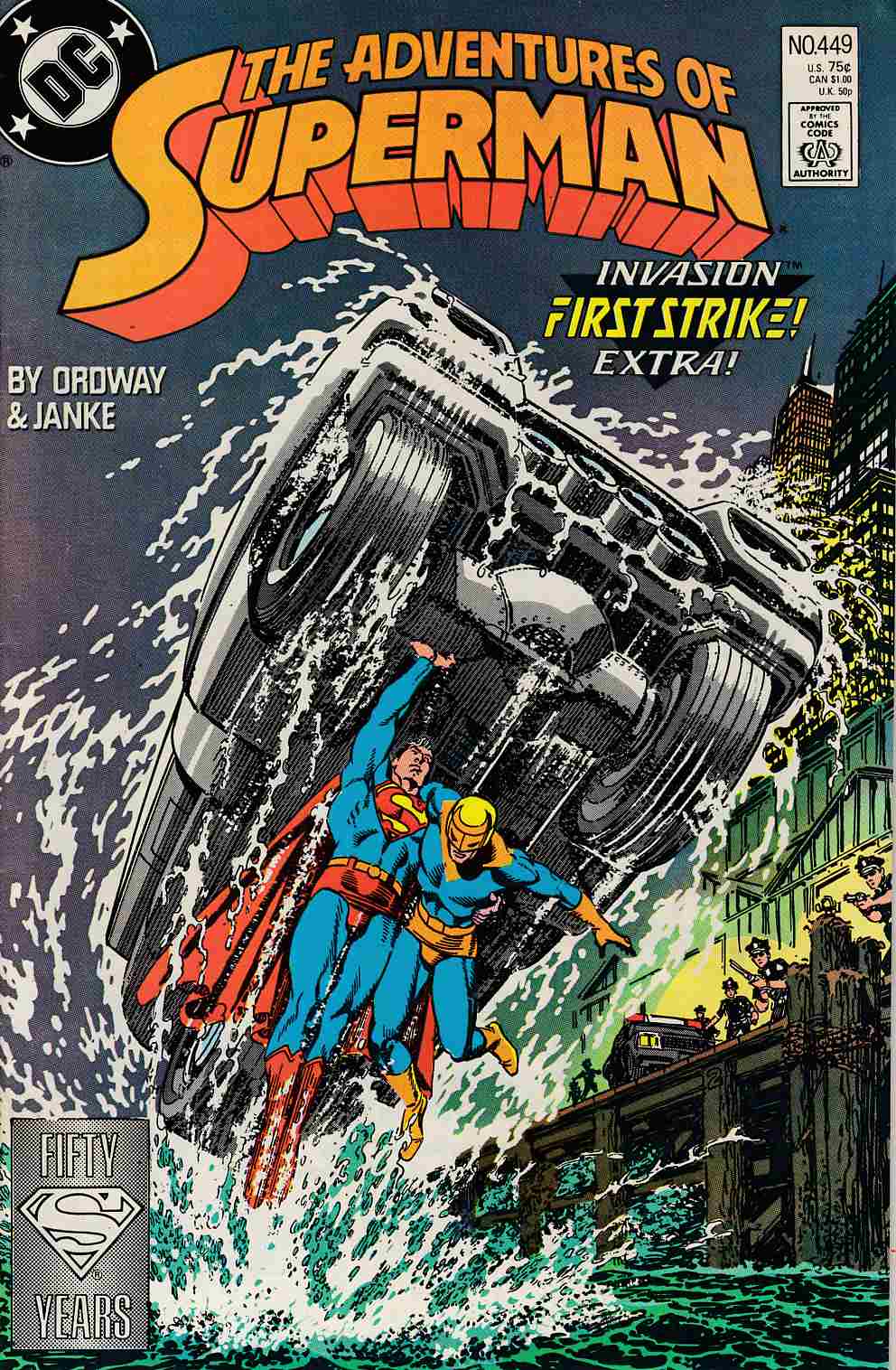 Adventures of Superman #449 Fine/Very Fine (8.0) [DC Comic] THUMBNAIL