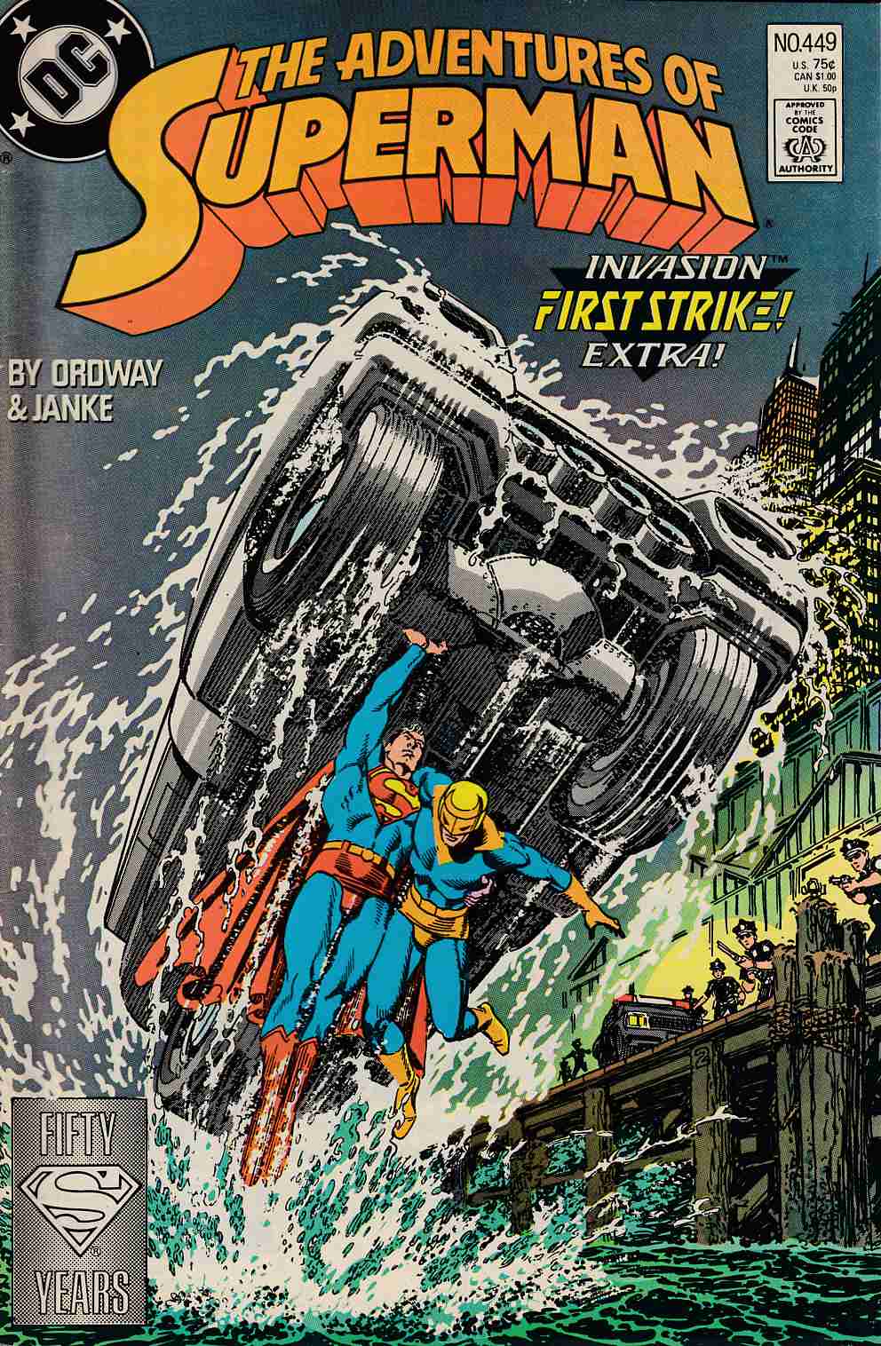 Adventures of Superman #449 Very Fine (8.0) [DC Comic] THUMBNAIL