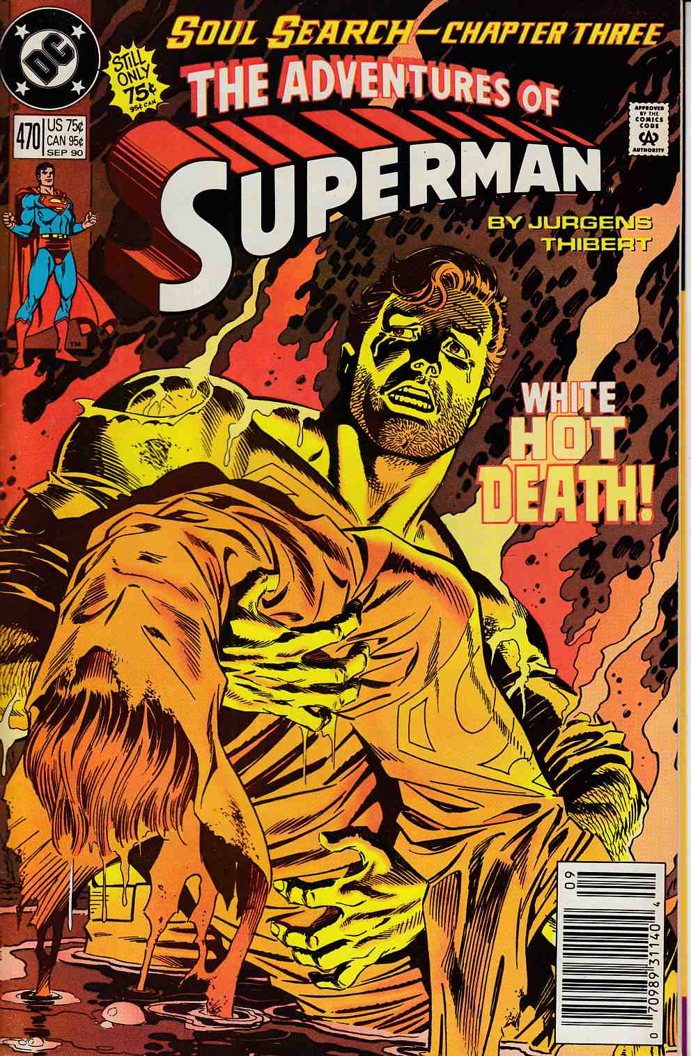 Adventures of Superman #470 Newsstand Edition Very Fine (8.0) [DC Comic] THUMBNAIL