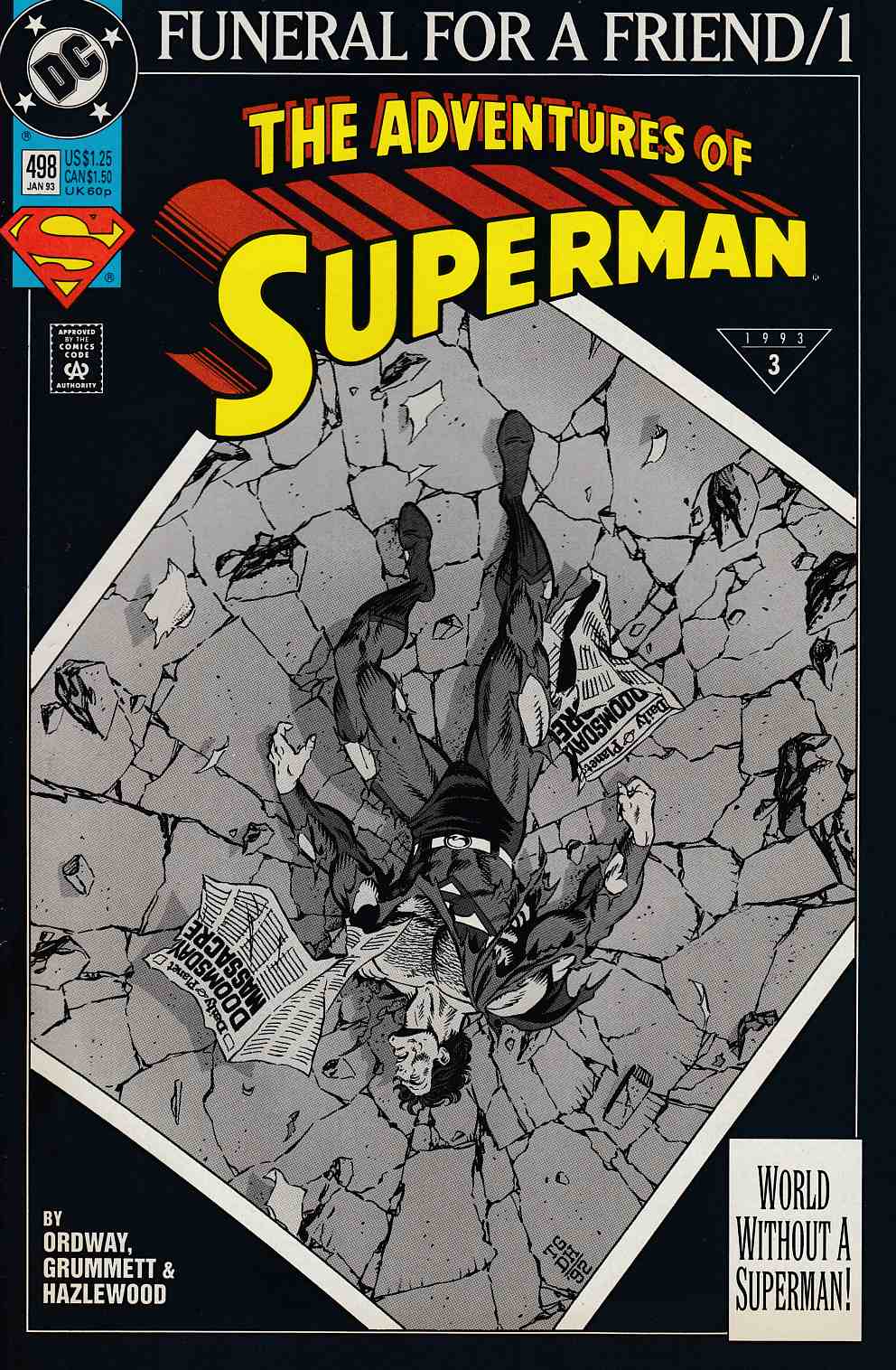 Adventures of Superman #498 Very Fine (8.0) [DC Comic] THUMBNAIL