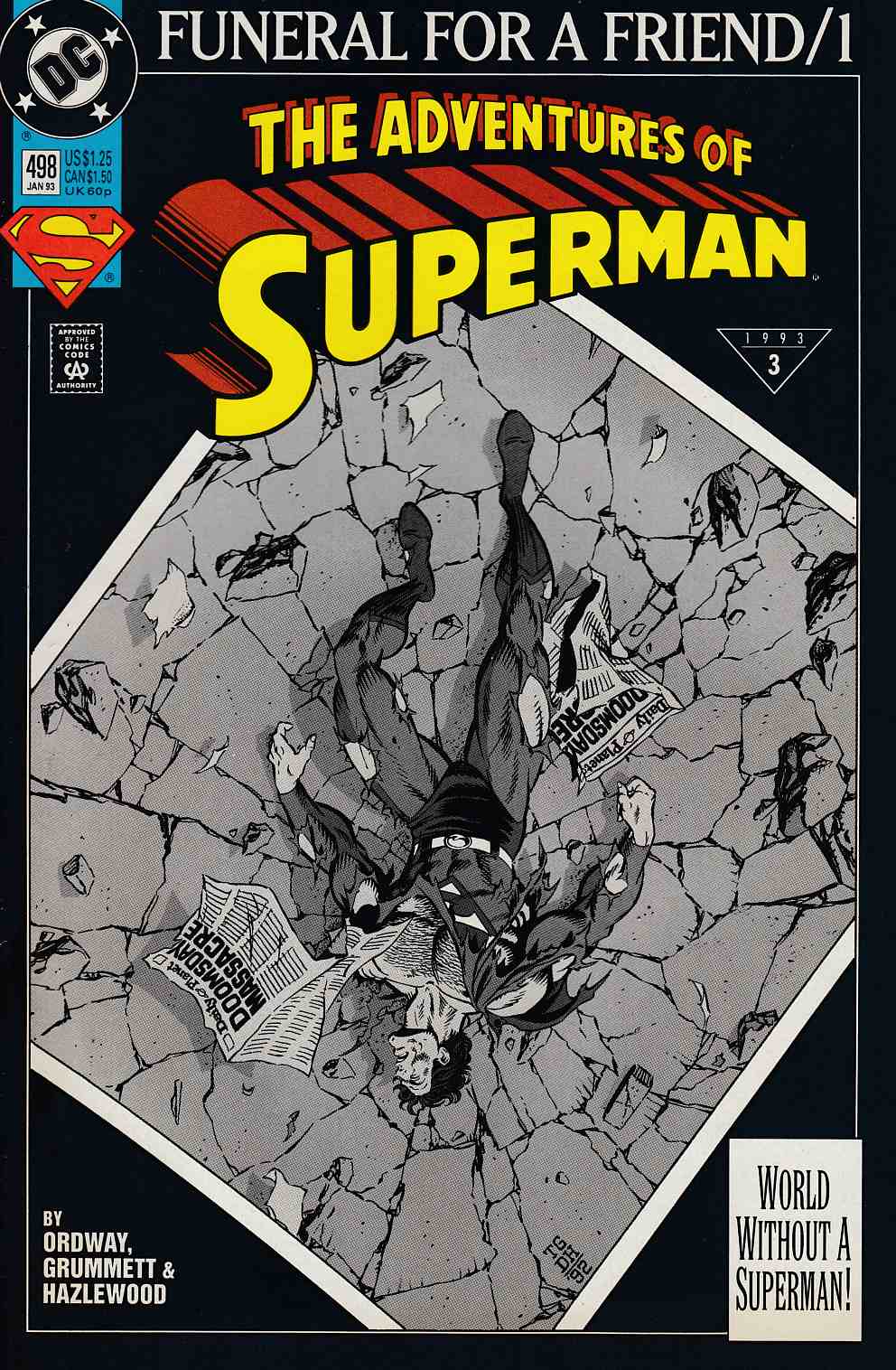 Adventures of Superman #498 Very Fine (8.0) [DC Comic] LARGE