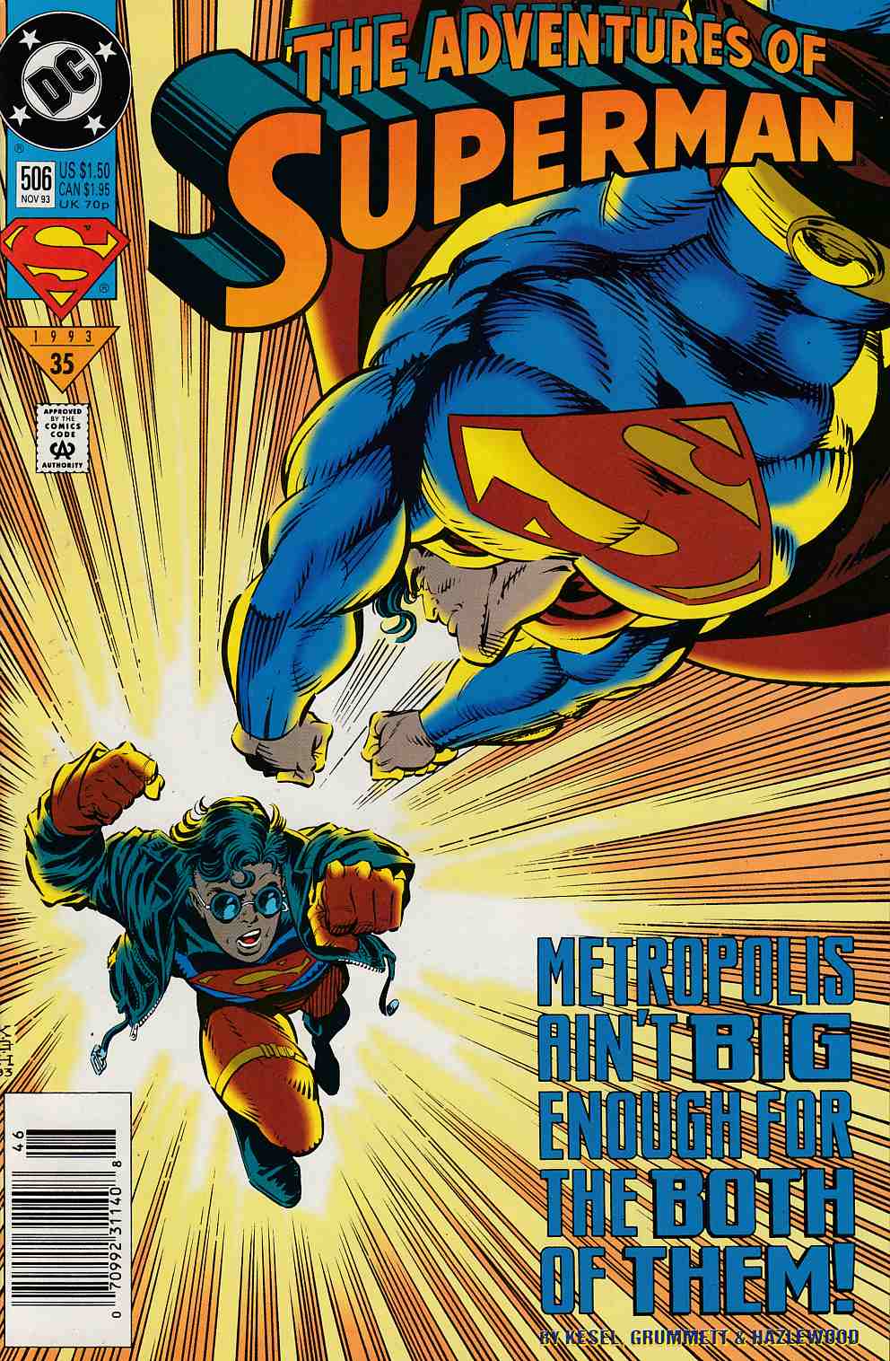 Adventures of Superman #506 Newsstand Edition Near Mint (9.4) [DC Comic] THUMBNAIL