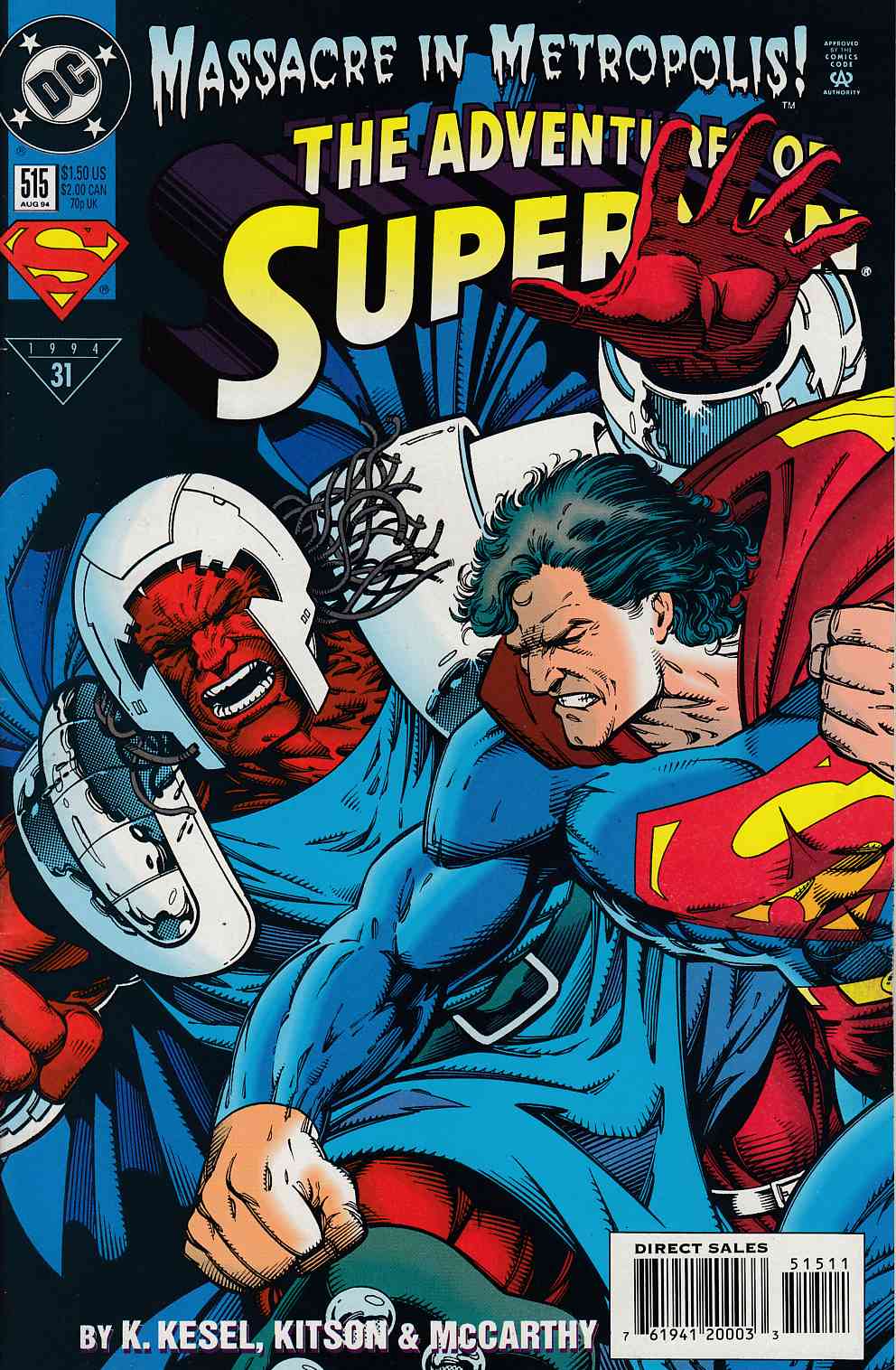Adventures of Superman #515 Very Fine (8.0) [DC Comic] THUMBNAIL