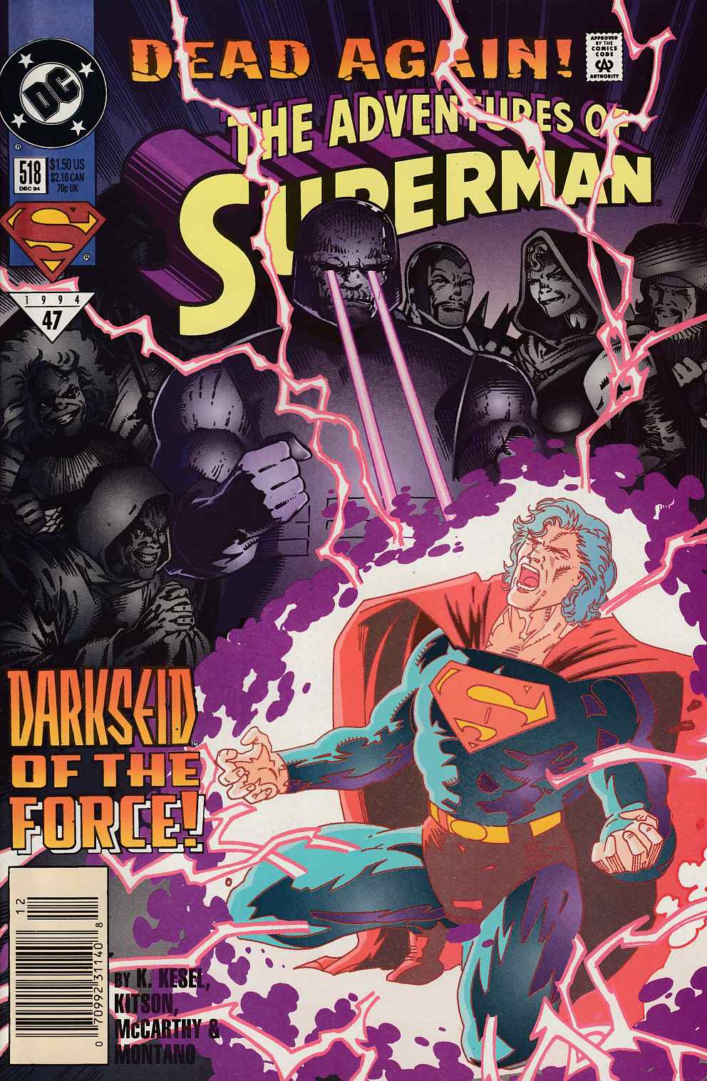 Adventures of Superman #518 Newsstand Edition Near Mint (9.4) [DC Comic] LARGE