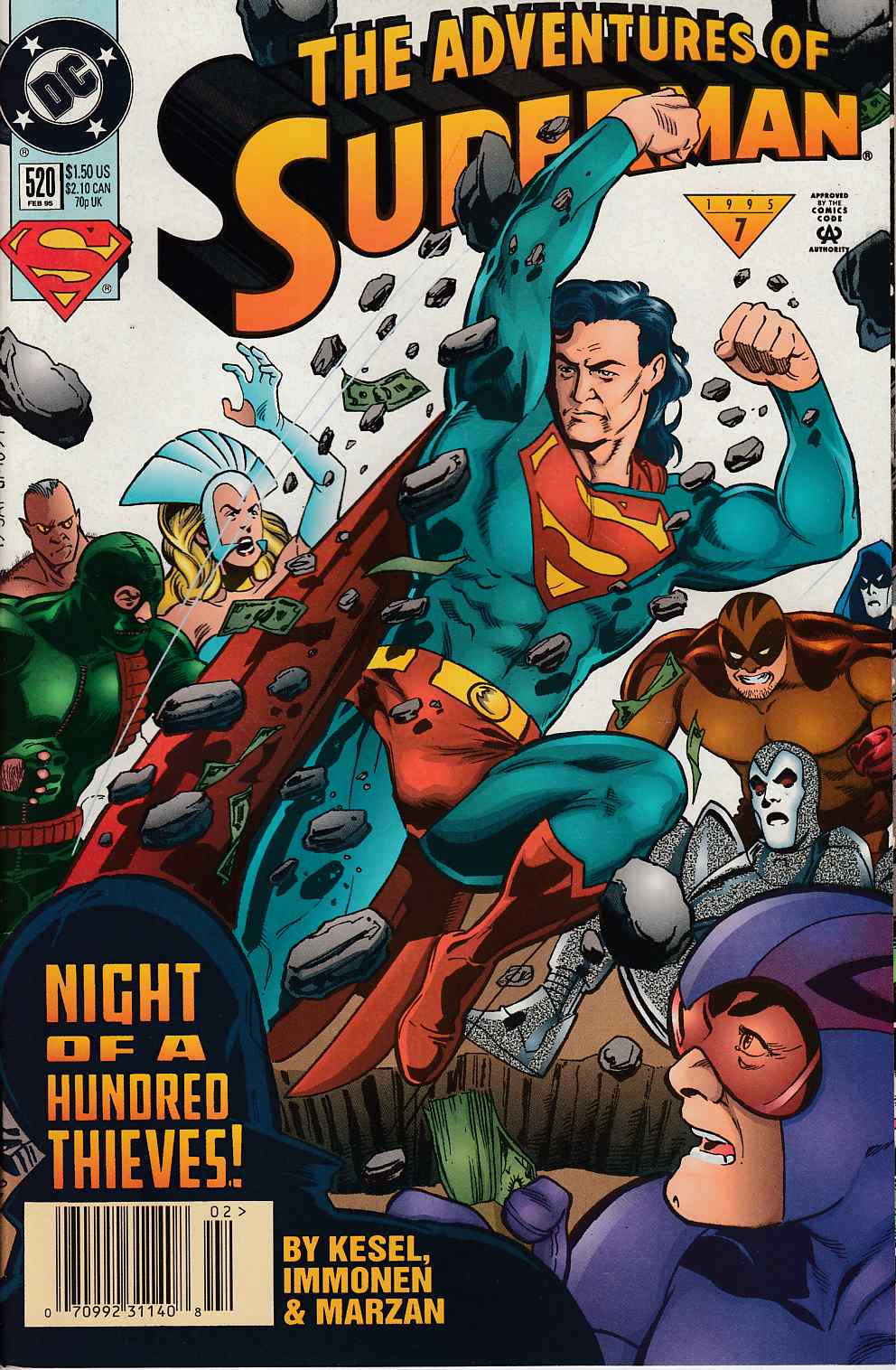 Adventures of Superman #520 Newsstand Edition Near Mint (9.4) [DC Comic] THUMBNAIL