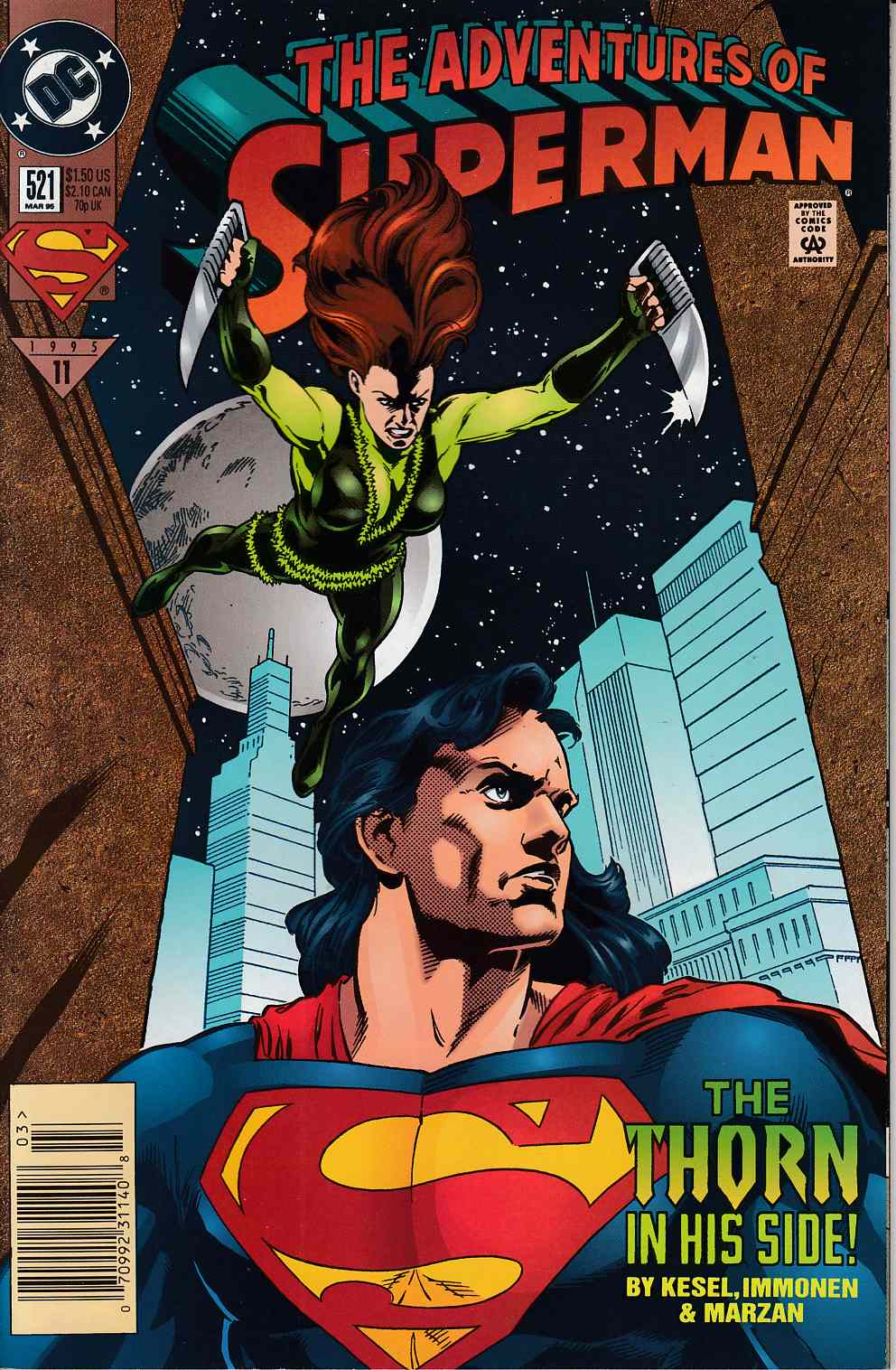 Adventures of Superman #521 Newsstand Edition Near Mint (9.4) [DC Comic] LARGE