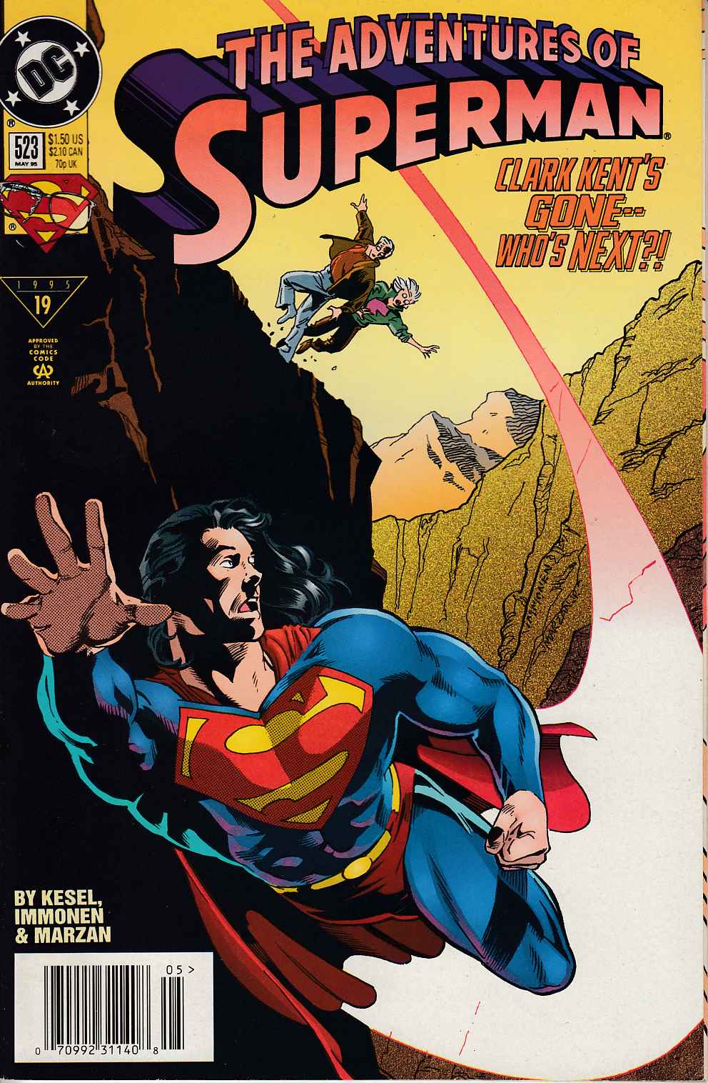 Adventures of Superman #523 Newsstand Edition Very Fine Minus (7.5) [DC Comic] LARGE