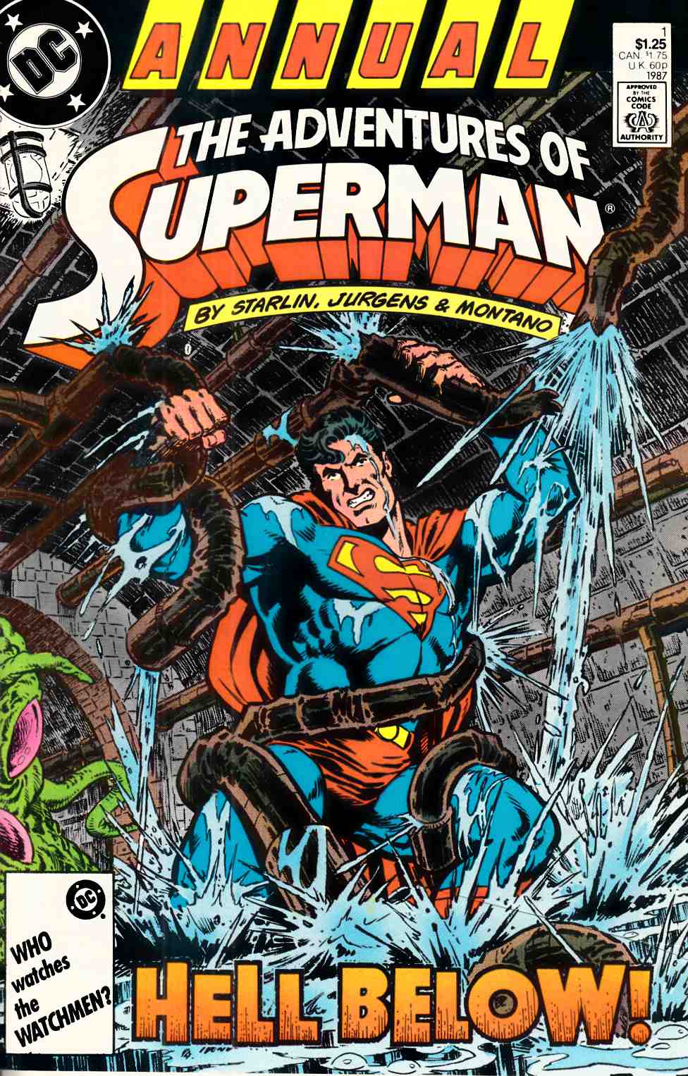 Adventures of Superman Annual #1 Newsstand Edition Very Fine Plus (8.5) [DC Comic] LARGE